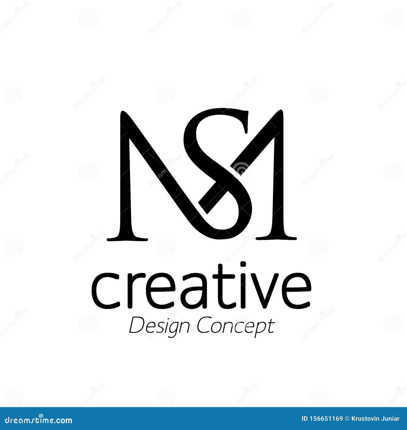 Initial Connected Letters Ms Or Sm Logo Stock Vector Illustration Of Joined Merged