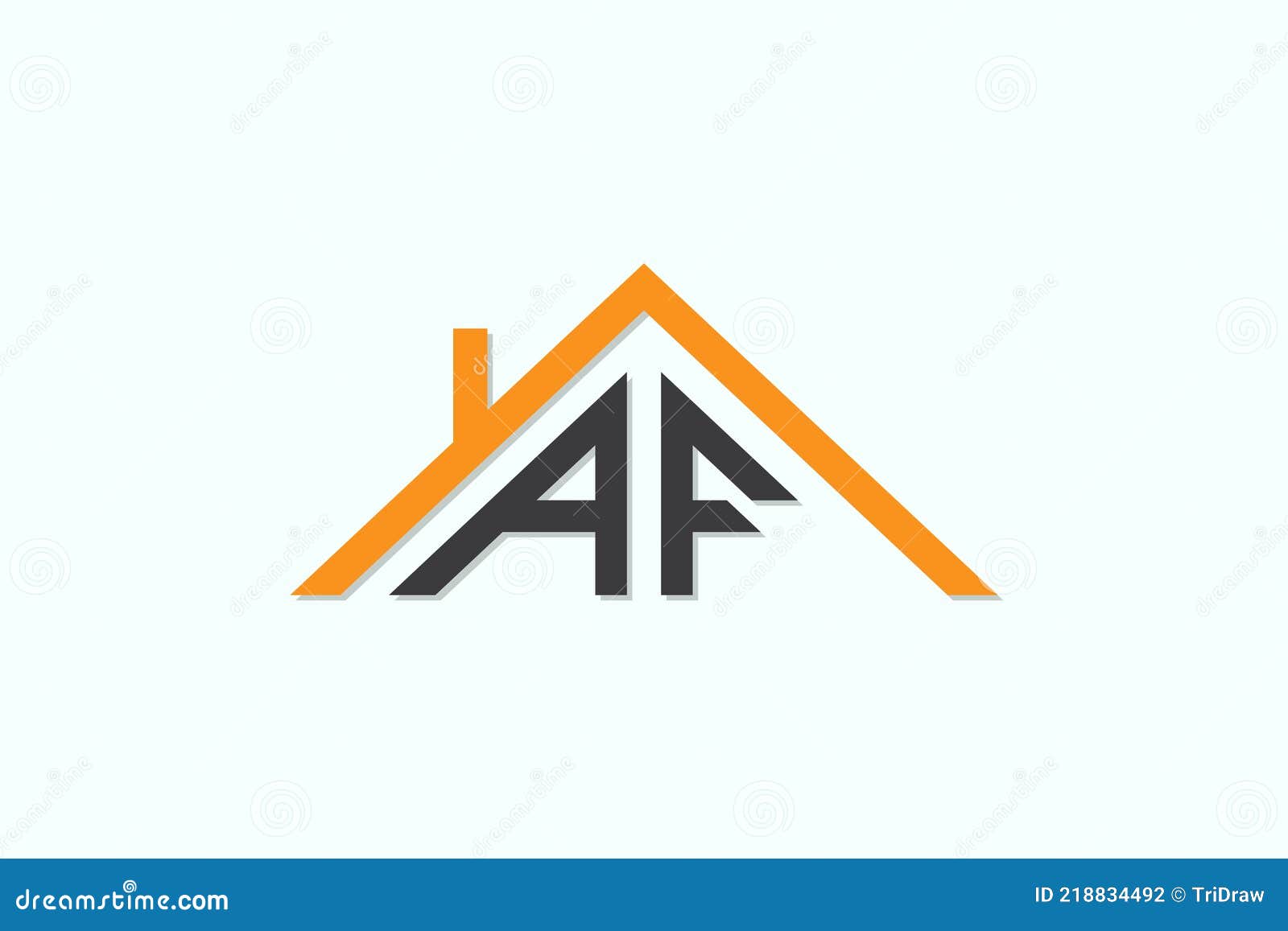 Creative Initial Letters AF Logo for House or Real Estate Stock