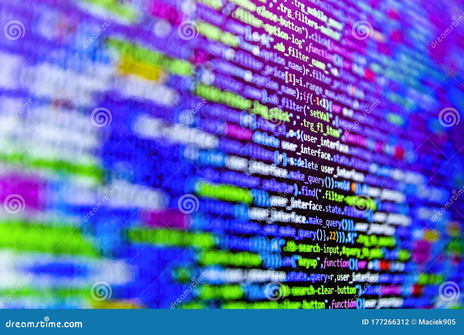 Creative Js HTML5 Closeup Set on Background. Information Technology Website  Coding Standards for Web Design Stock Photo - Image of javascript, browser:  177266312