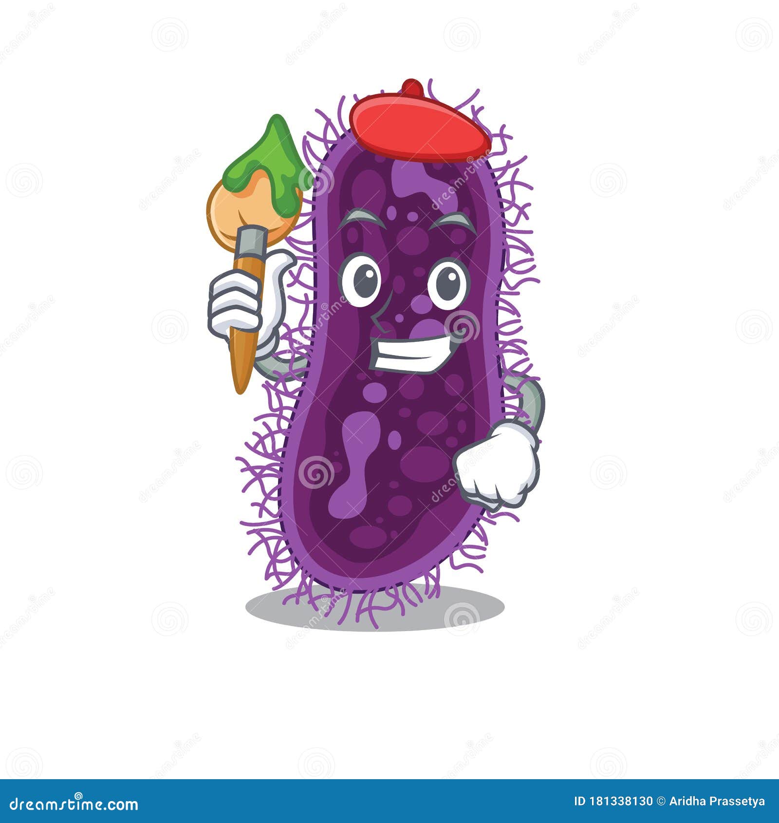 A Creative Lactobacillus Rhamnosus Bacteria Artist Mascot Design Style ...