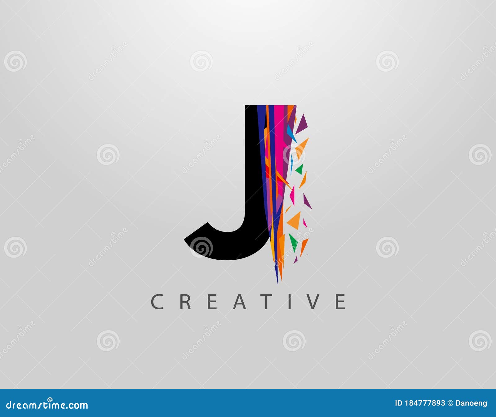 Creative Letter Logo. Mozaïekabstract Letterontwerp Gemaakt Van Verschillende Strips in Kleur Vector Illustratie - Illustration of creatief, snel: 184777893