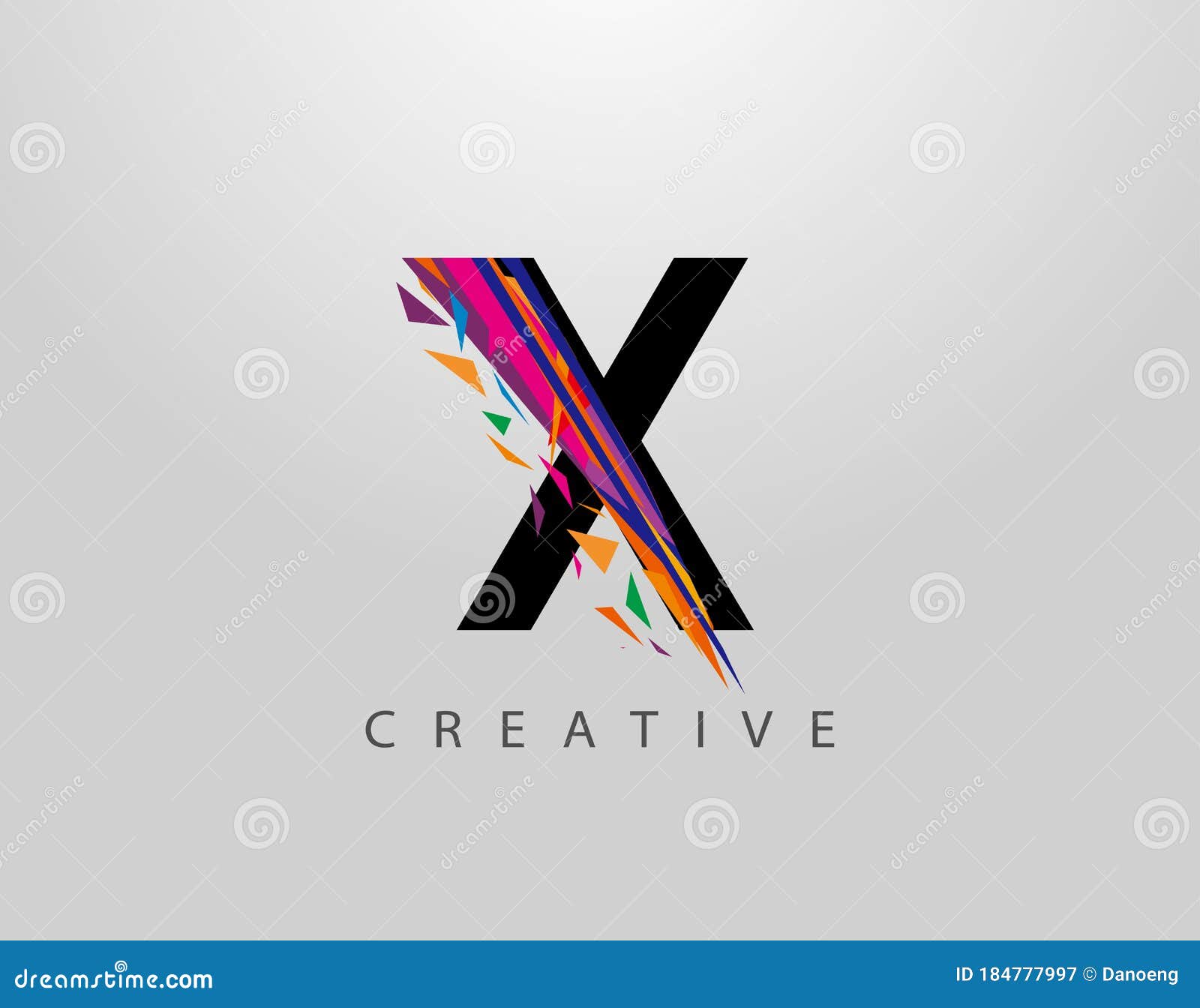 Creative Letter X Logo Mosaic Abstract X Letter Design Made Of Various Strips Shapes In Color Stock Vector Illustration Of Modern Alphabet
