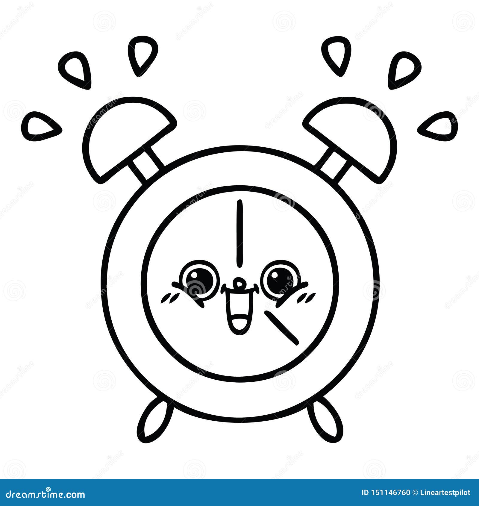 A Creative Line Drawing Cartoon Alarm Clock Stock Vector - Illustration of retro, routine: 151146760 A Creative Line Drawing Cartoon Alarm Clock Stock Vector - Illustration of retro, routine: 151146760