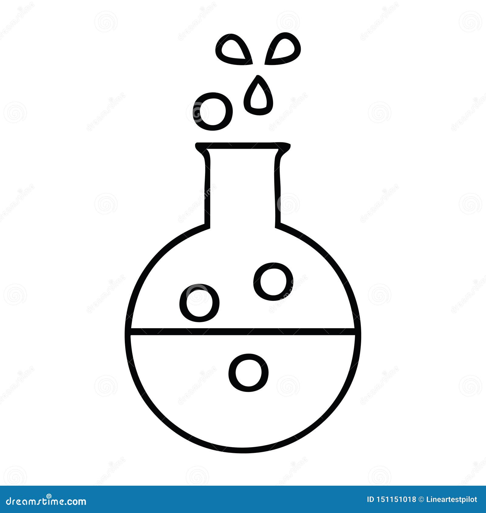A Creative Line Drawing Cartoon Chemistry Tube Stock Vector - Illustration  of retro, chemistry: 151151018