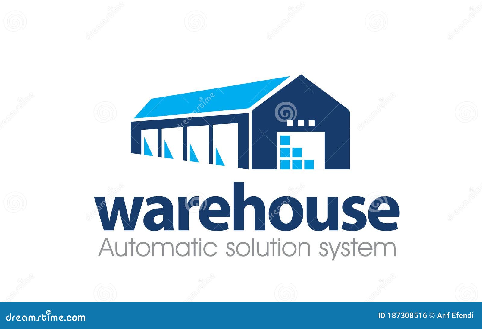 Creative Storage Warehouses Logo Design Stock Vector Illustration of