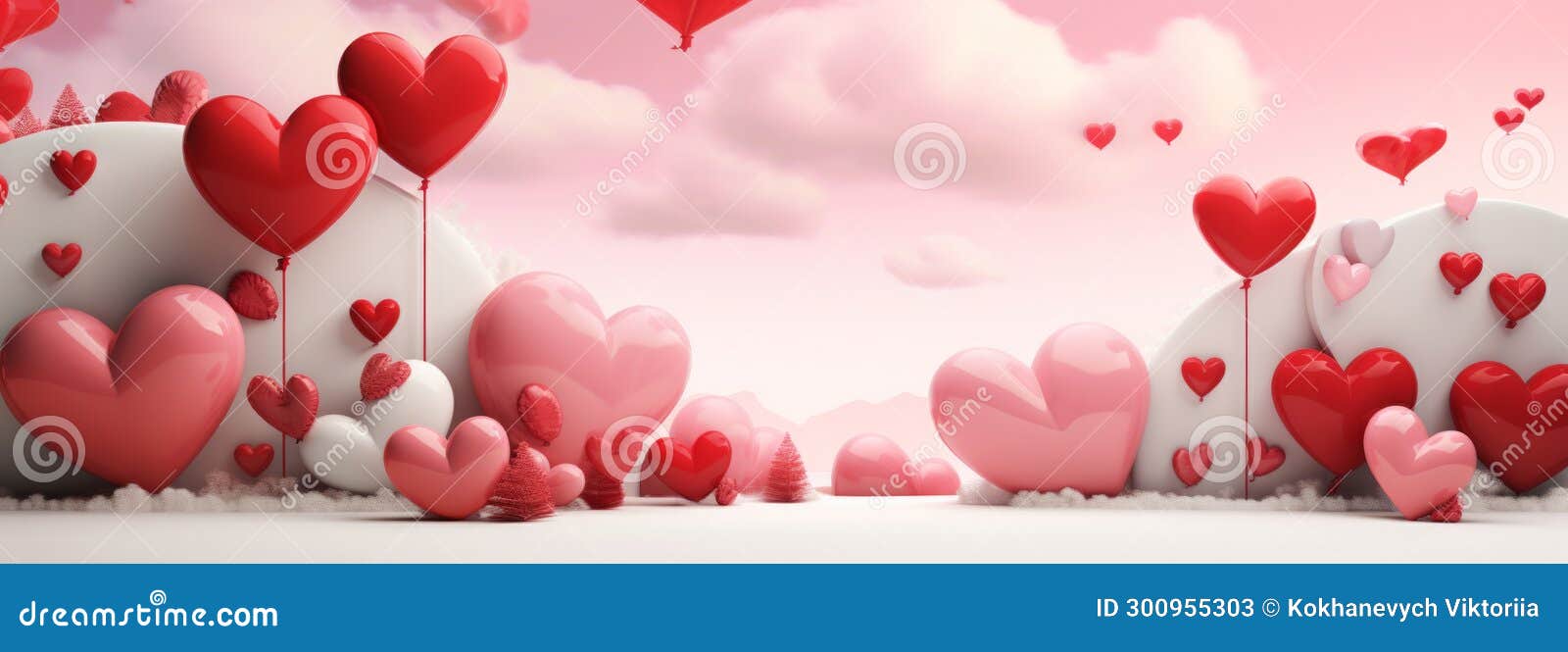 Creative Love Composition of the Hearts Stock Image - Image of design ...