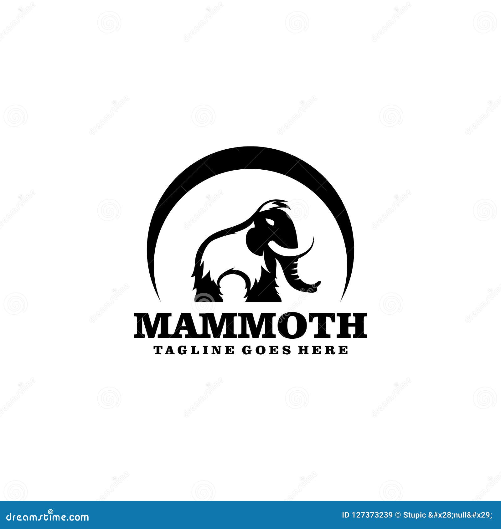 Creative Mammoth Logo Design Vector Art Logo Stock Vector Illustration Of Isolated Graphic 127373239