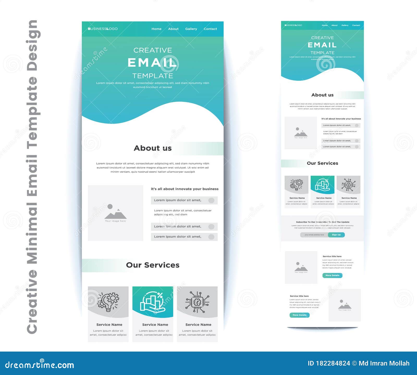 Creative Minimal Email Template Design Stock Vector Illustration Of creative-minimal-email-template-design-stock-vector-illustration-of
