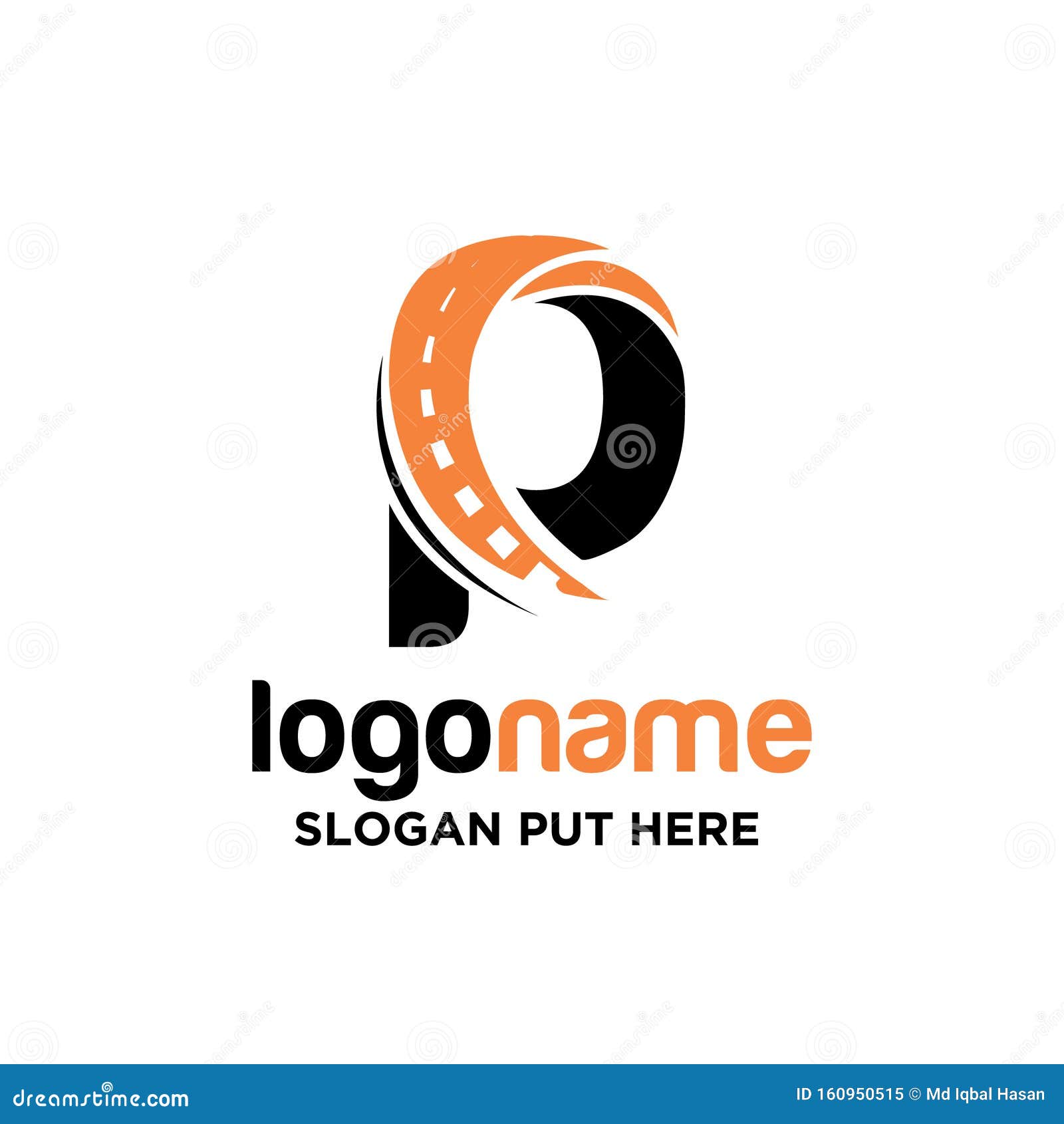 Creative And Modern Transportation P Letter Logo Design Template