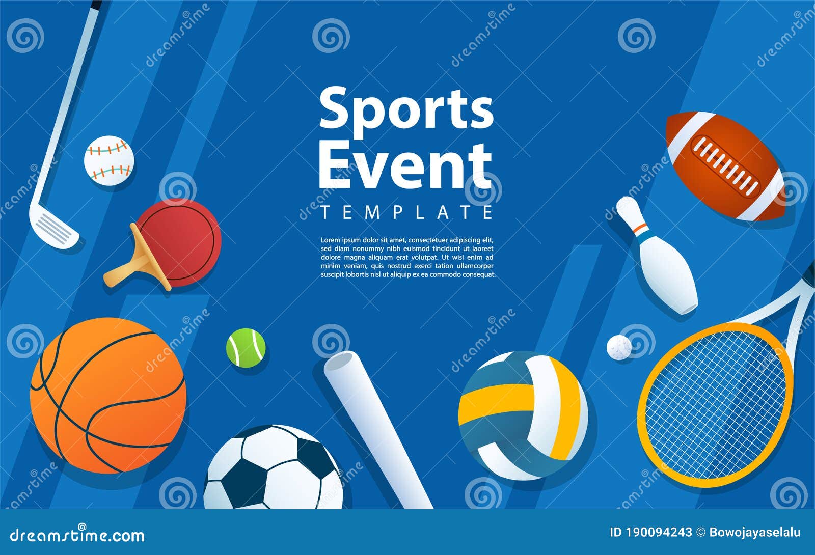 Creative Modern Background Design Based Sport Theme Style Stock Vector