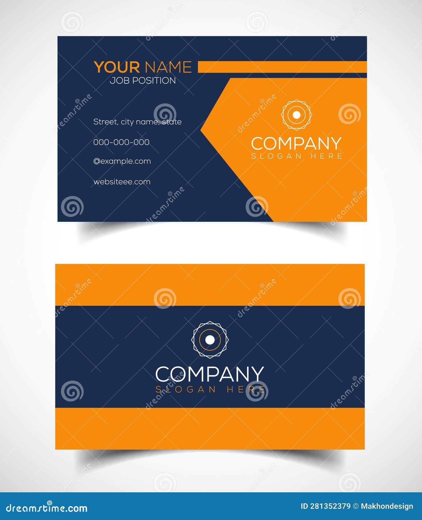 Creative and Modern Corporate Business Card Template Stock Vector