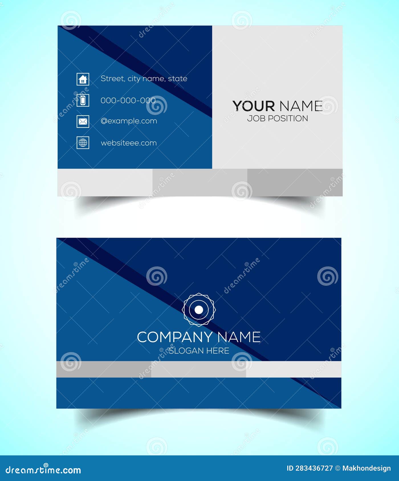 Creative and Modern Corporate Business Card Template Stock Vector