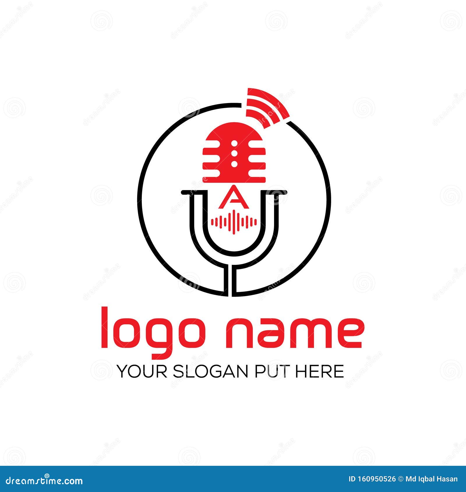 Creative and Modern Podcast Logo or Icon Design Template Vector Eps ...