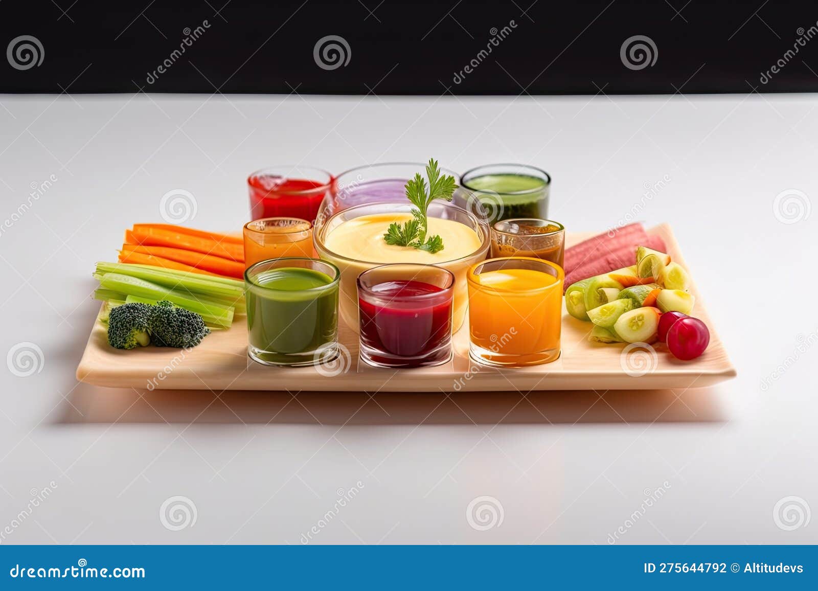Creative and Modern Presentation of Fruit and Vegetable Platter with