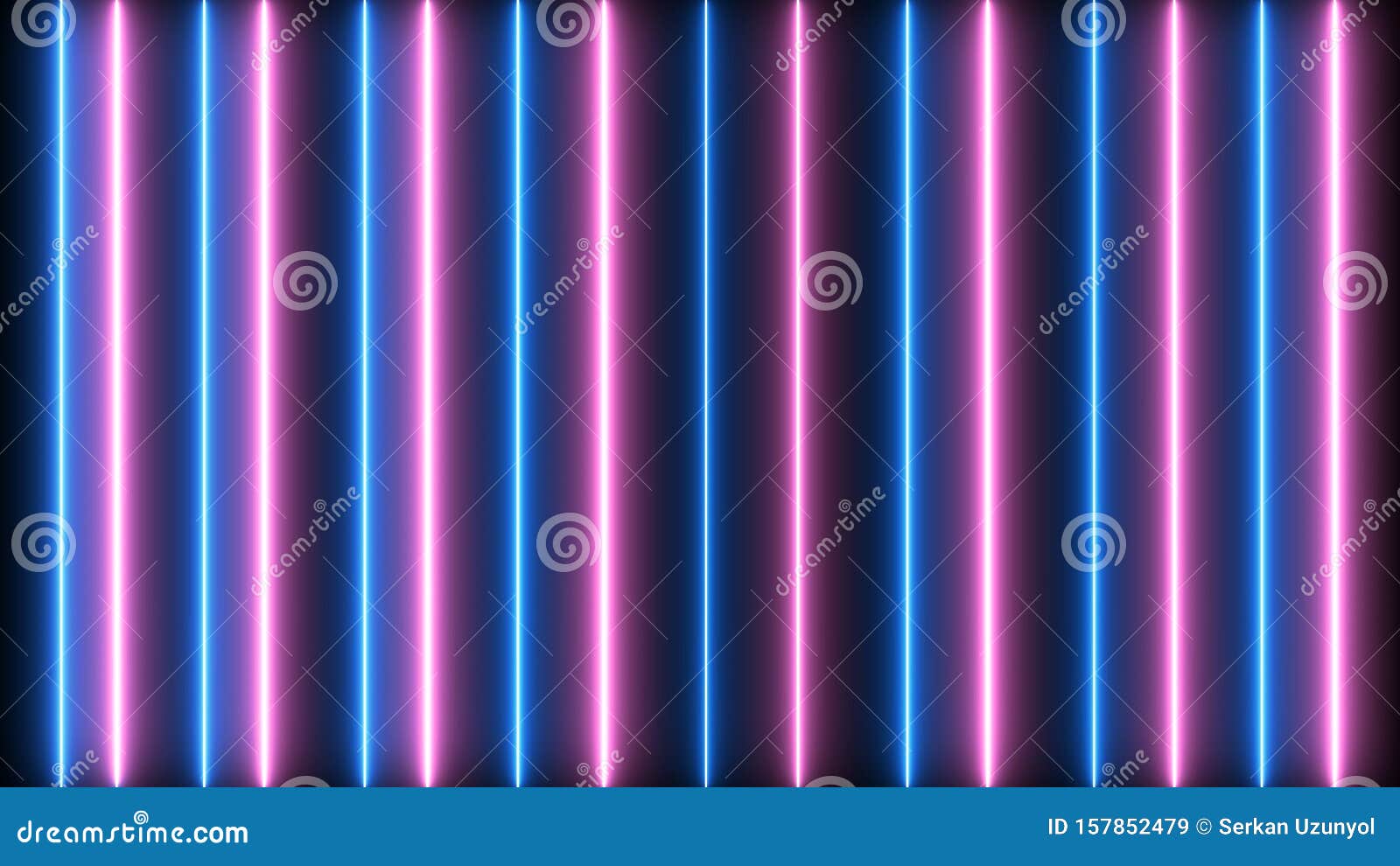 Creative Neon Bars Rendering. Colorful Led Lines Lightning Stock Illustration Illustration of