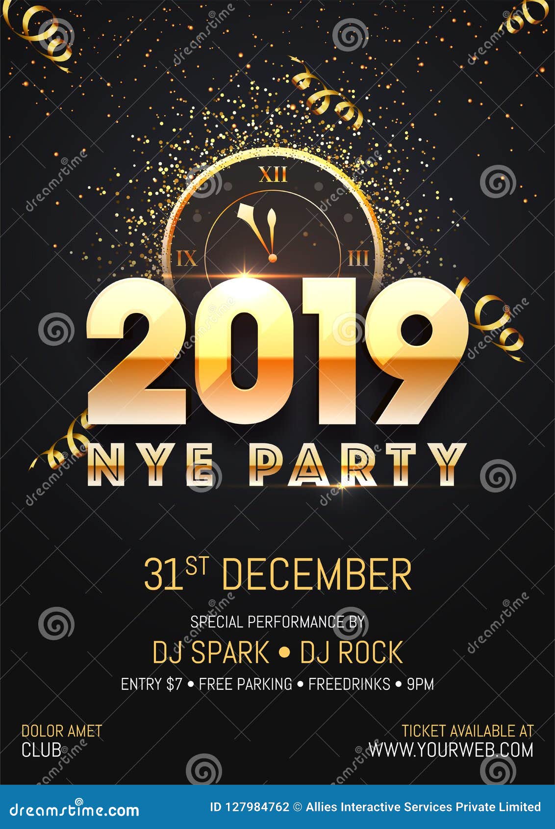 NYE Party Flyer, Print Templates