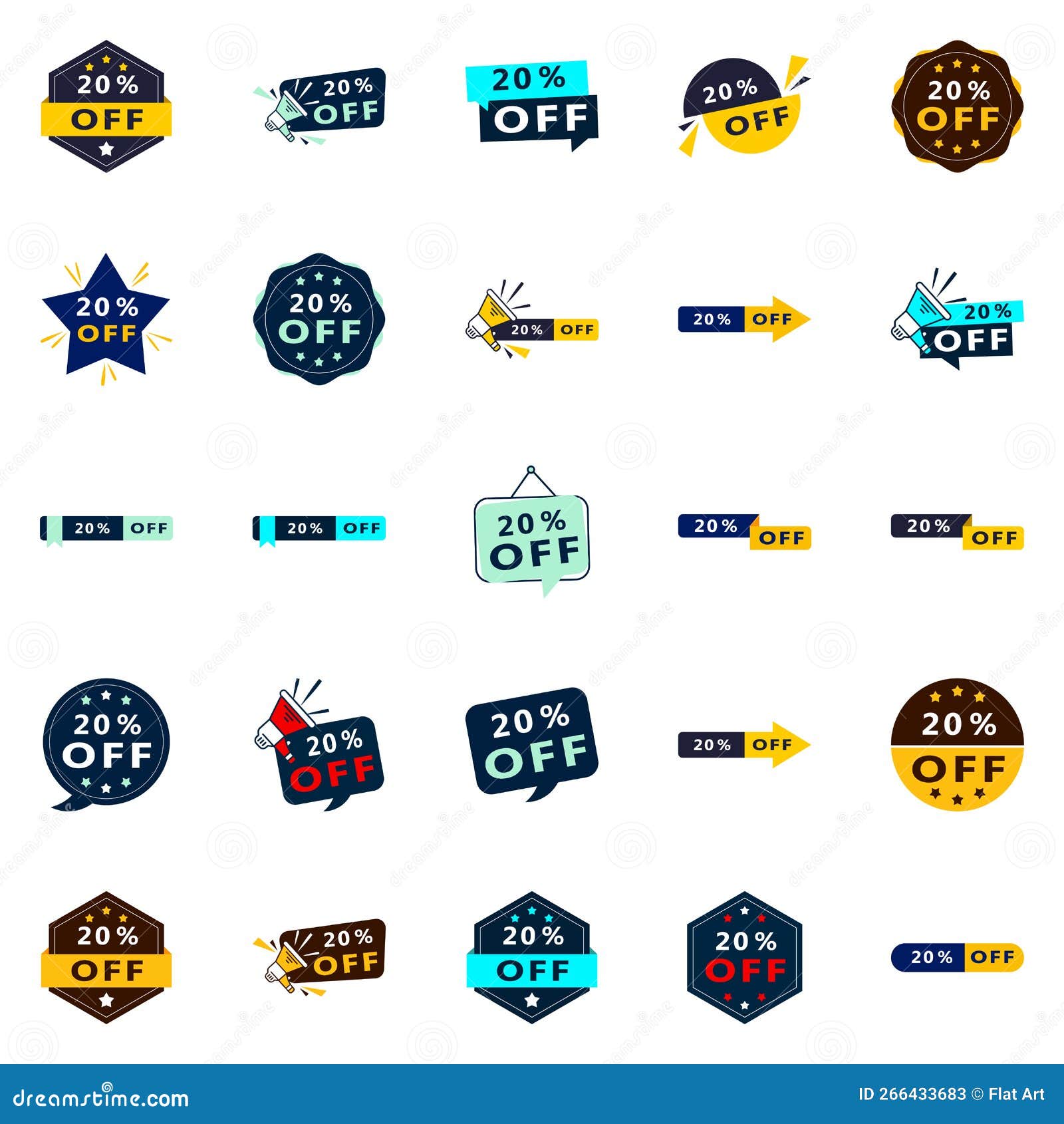 25 Creative 20 Off Sale Banners To Help You Stand Out Stock Vector