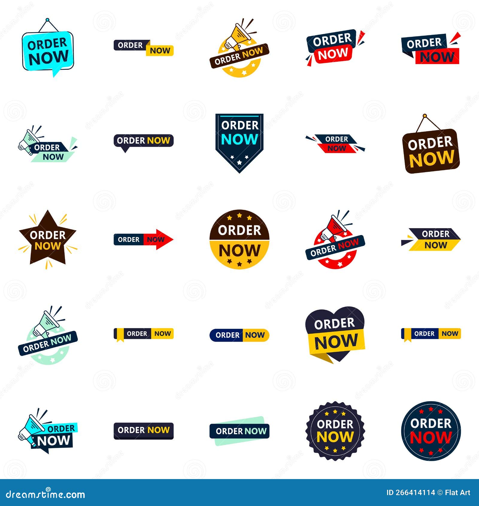 25 Creative Order Now Banners To Help You Stand Out Stock Vector