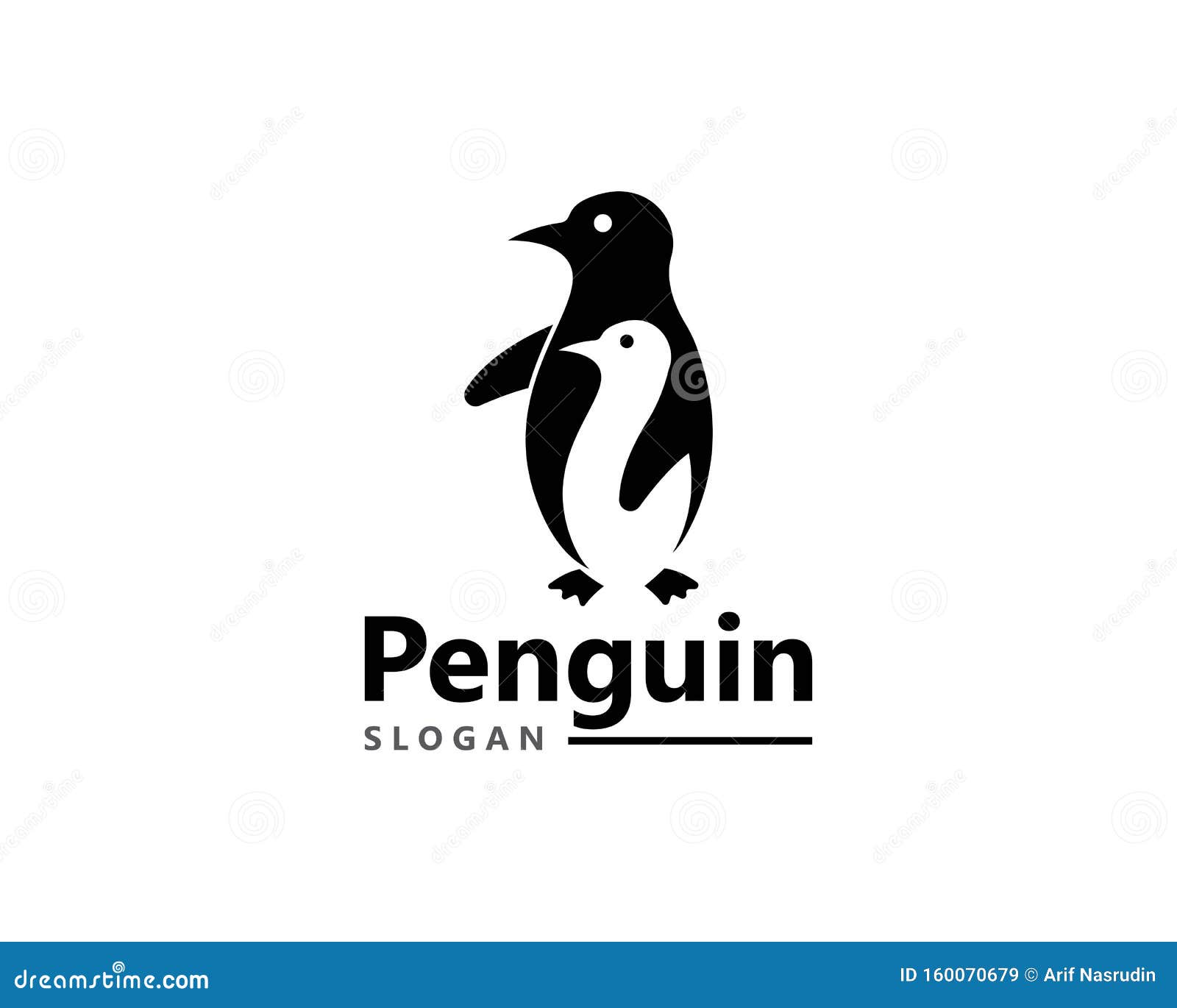Creative Penguin Logo Template Vector Icon Illustration Design Stock ...