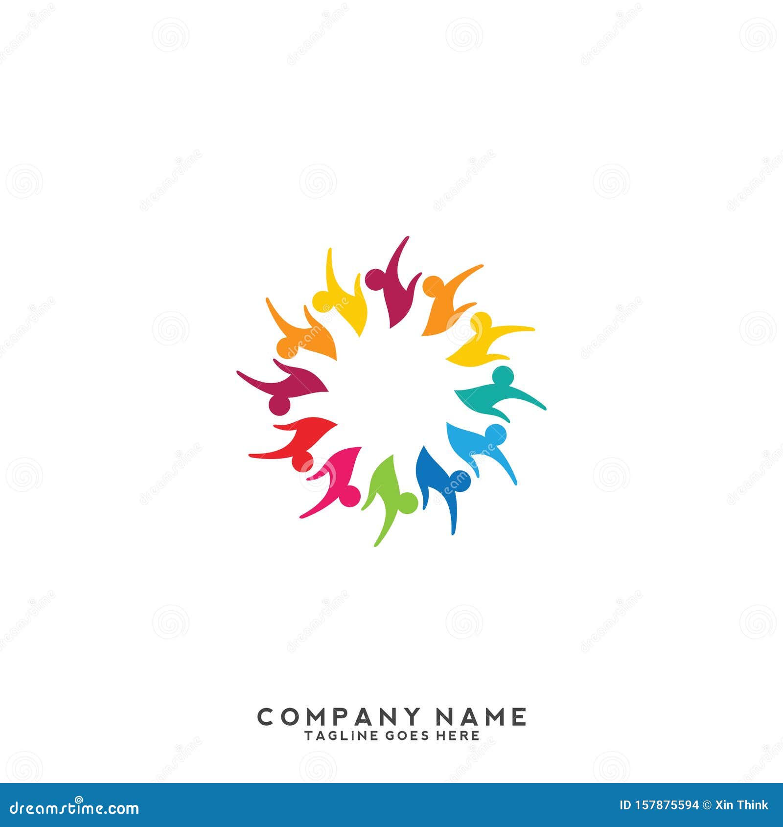 Creative People Logo Design Template Stock Vector - Illustration of ...