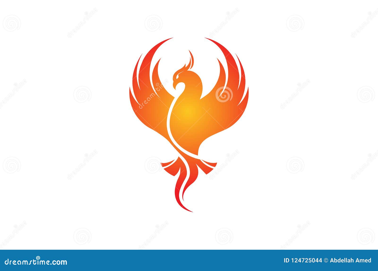 Creative Phoenix Bird Logo stock vector. Illustration of elegant - 124725044