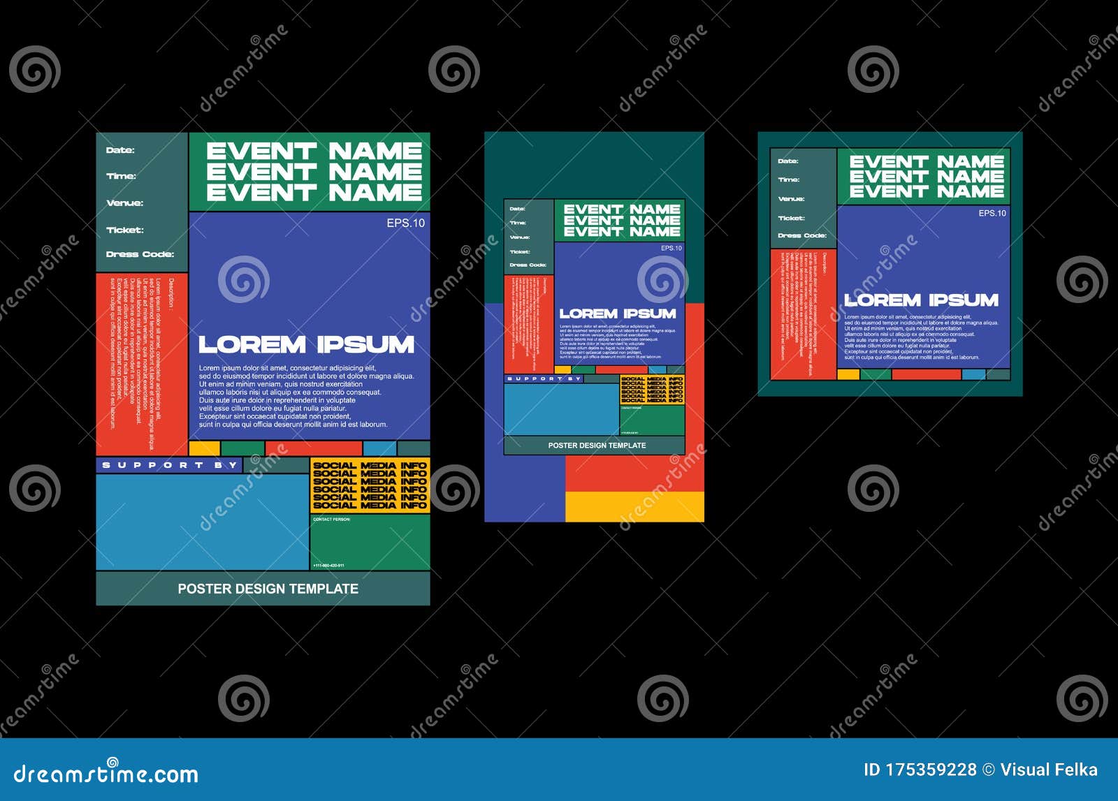 Creative Poster Template And Cover Template For Event Magazine Print Instagram Story Feed Instagram Web Banner Branding Etc Stock Vector Illustration Of Graphic Card