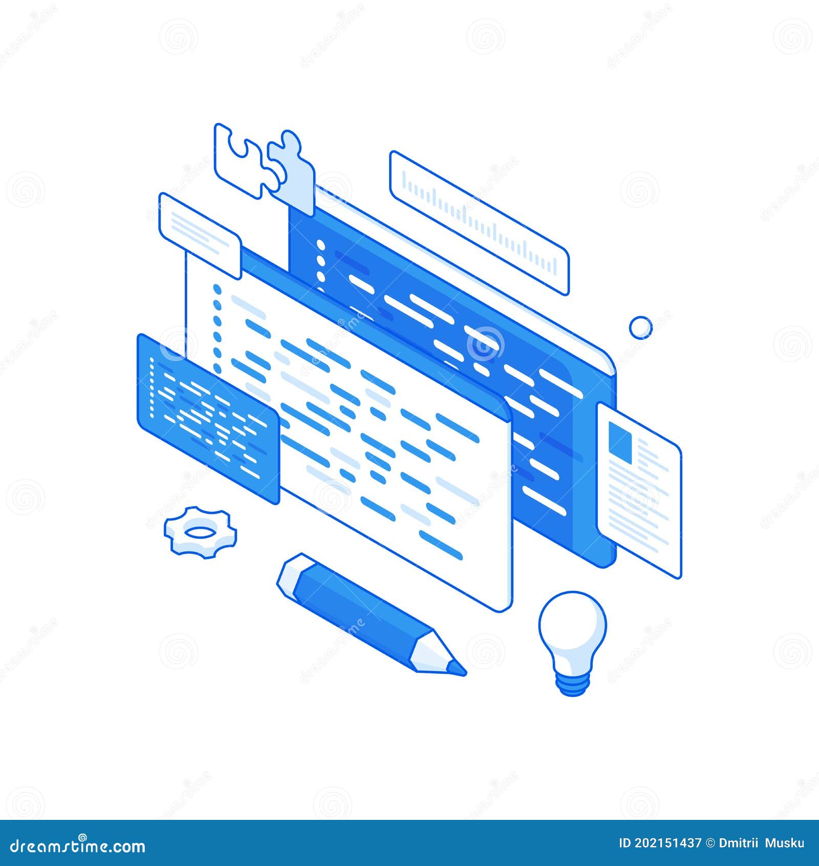 Programming Layout Stock Illustration | CartoonDealer.com #7701382