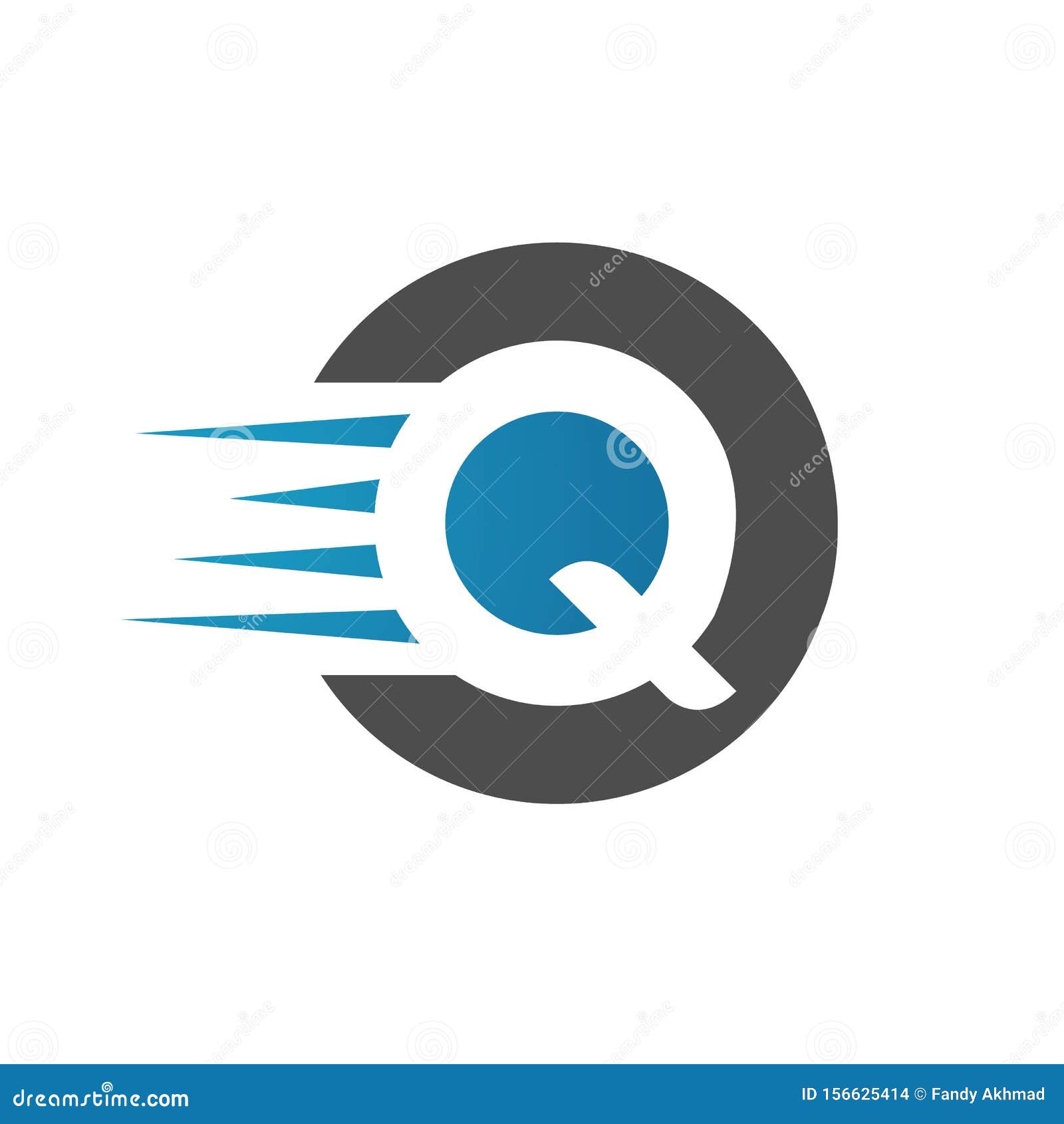 Creative Quick Letter Q Logo Design Vector Graphic Concept Stock Vector