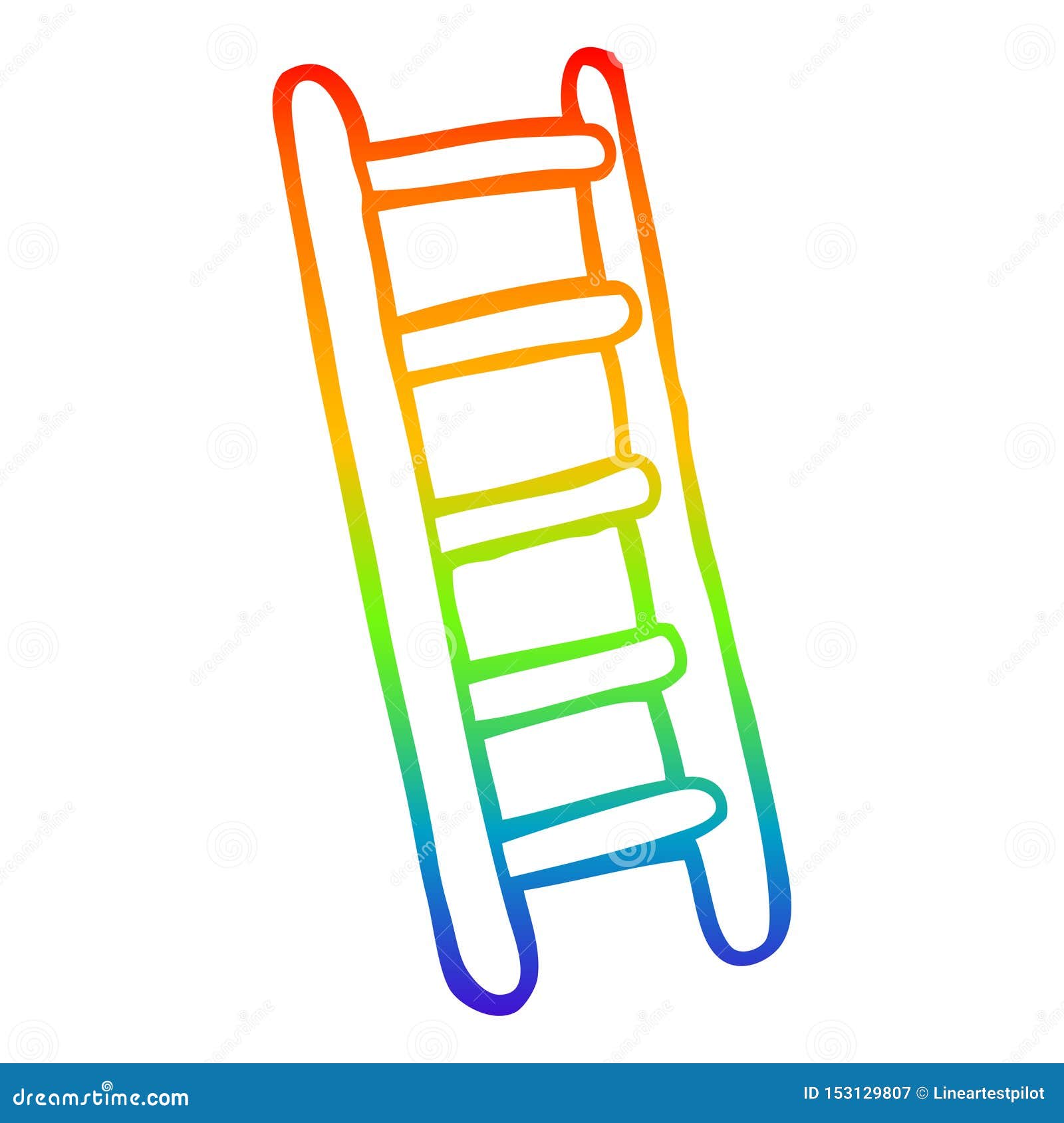 Wooden ladder stock vector Illustration of wood vertical  43214784