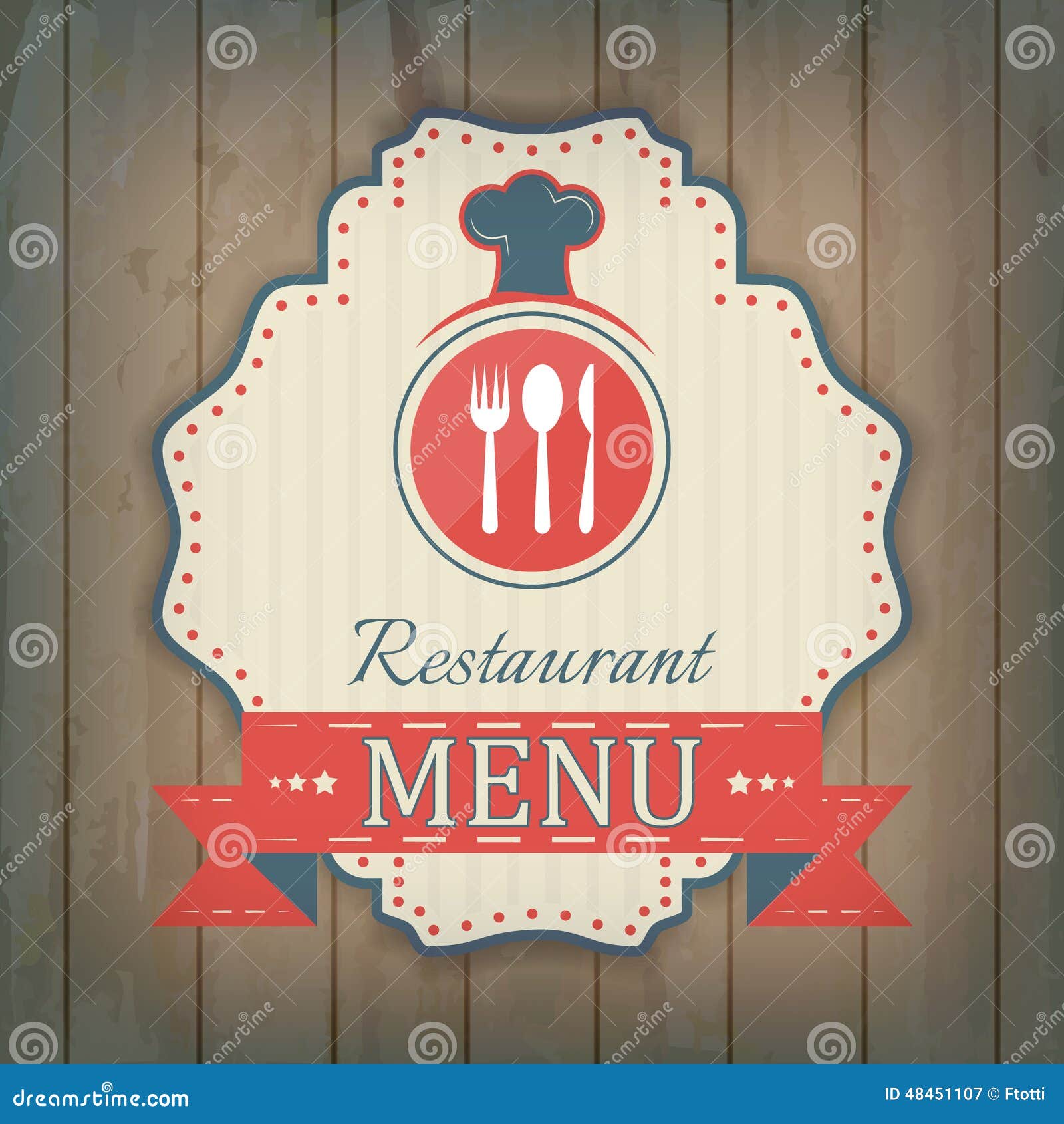 Creative Restaurant Menu Cover Design, Label Stock Vector