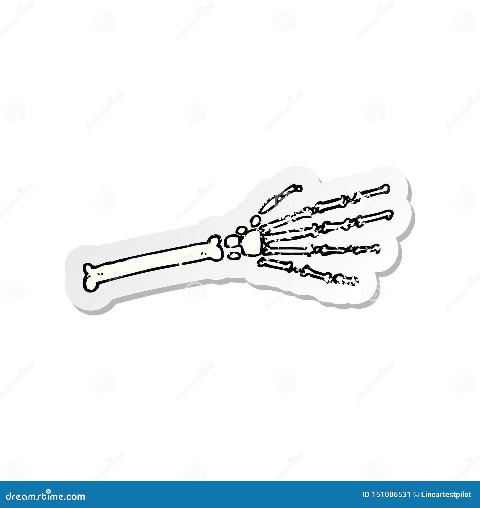 A Creative Retro Distressed Sticker of a Cartoon Skeleton Hand Stock Vector - Illustration of hand, crazy: 151006531 A Creative Retro Distressed Sticker of a Cartoon Skeleton Hand Stock Vector - Illustration of hand, crazy: 151006531