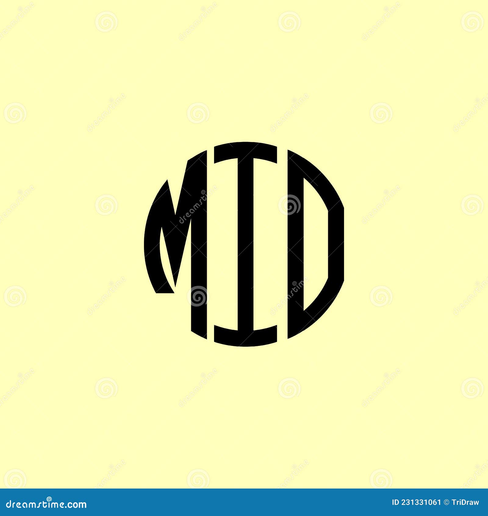 Creative Rounded Initial Letters MIO Logo Stock Vector - Illustration ...