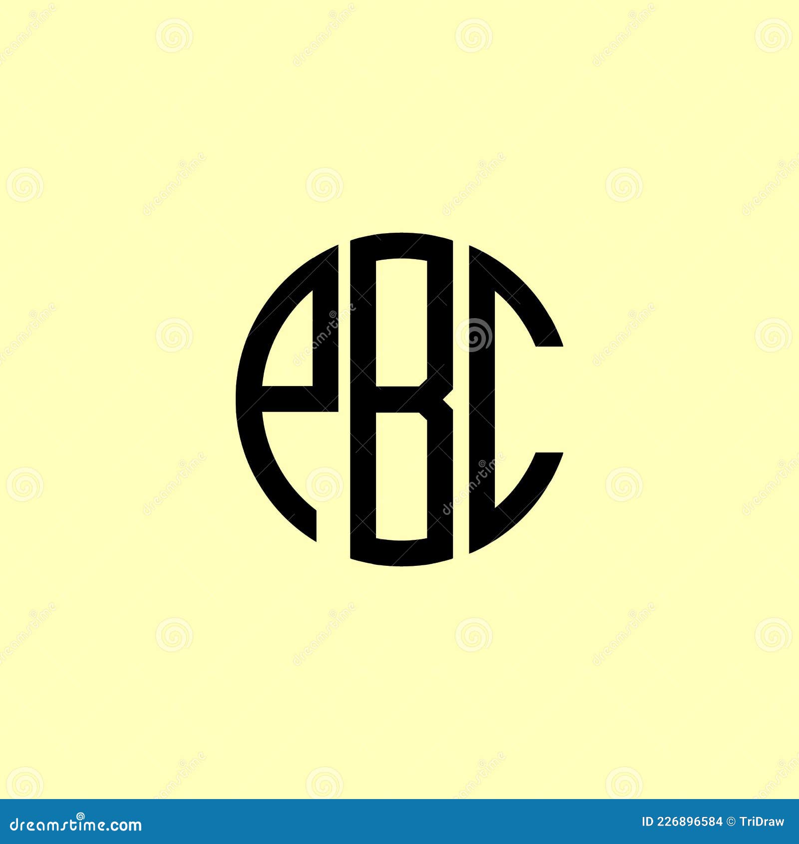 creative rounded initial letters pbc logo