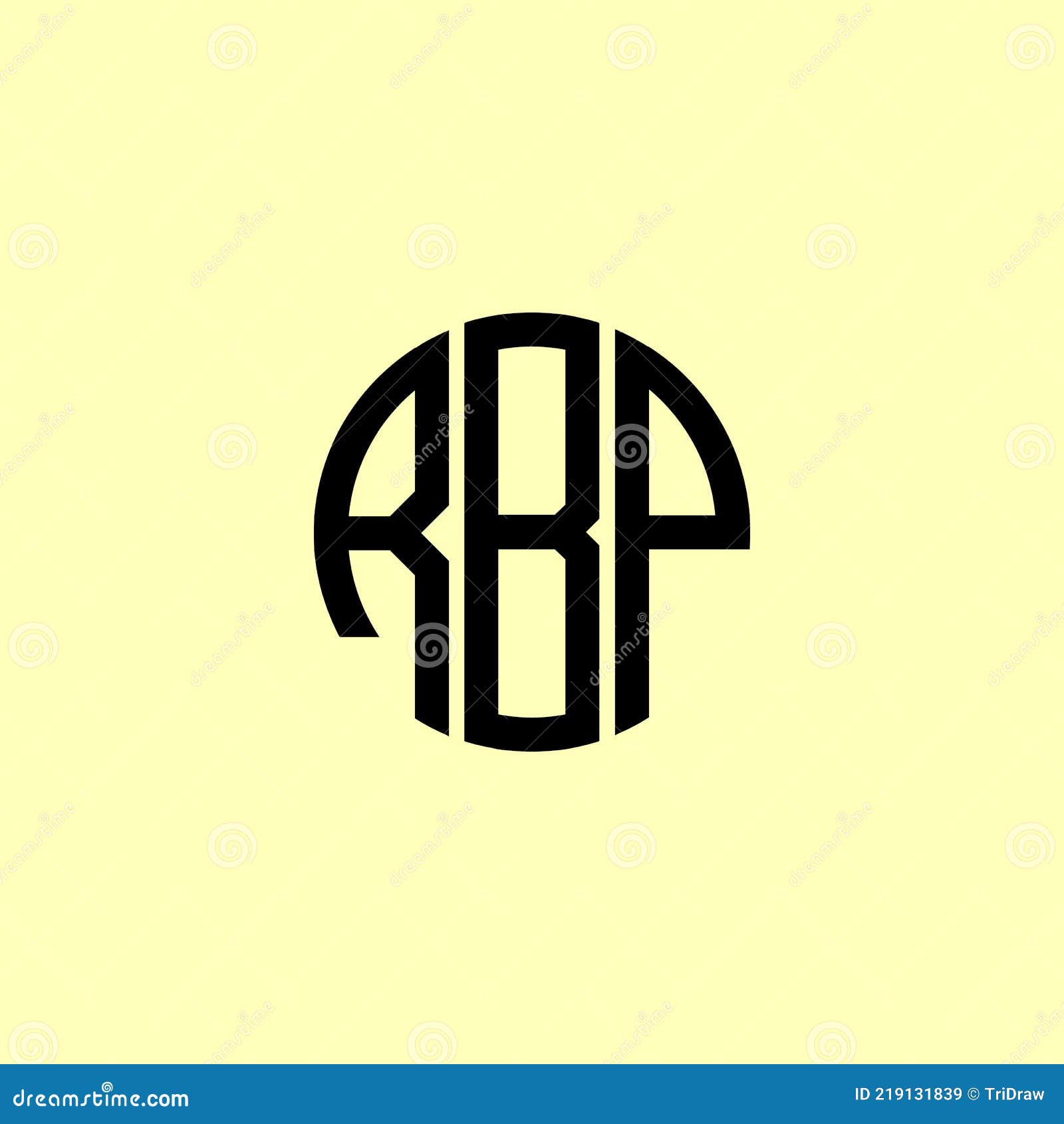 creative rounded initial letters rbp logo
