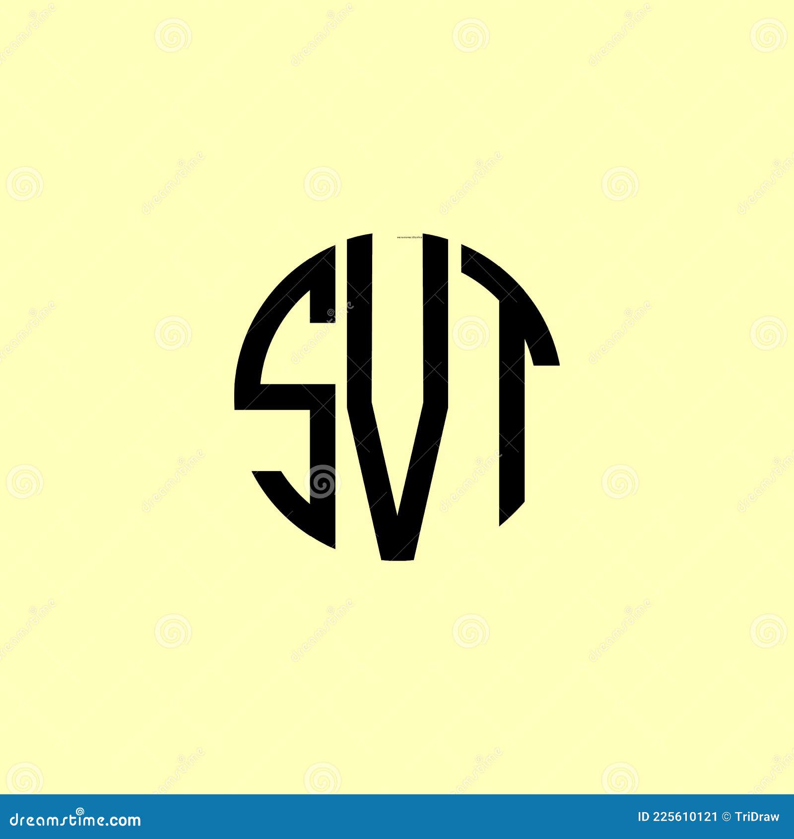 creative rounded initial letters svt logo