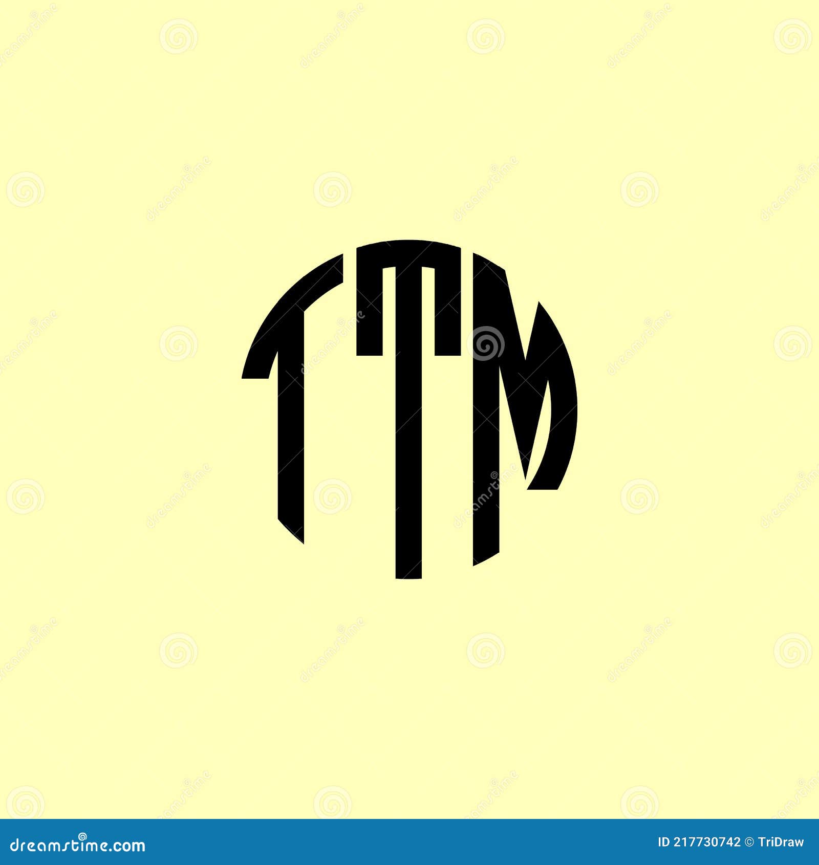 creative rounded initial letters ttm logo