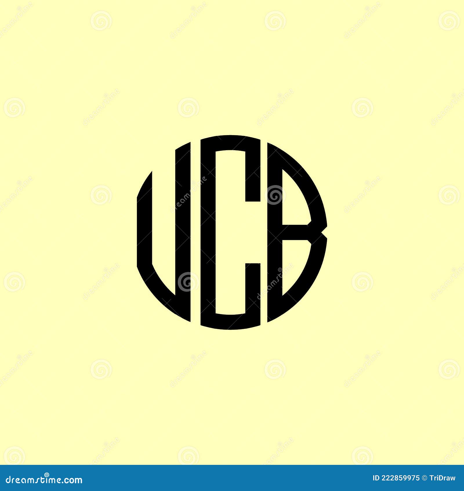 Creative Rounded Initial Letters UCB Logo Stock Vector - Illustration ...