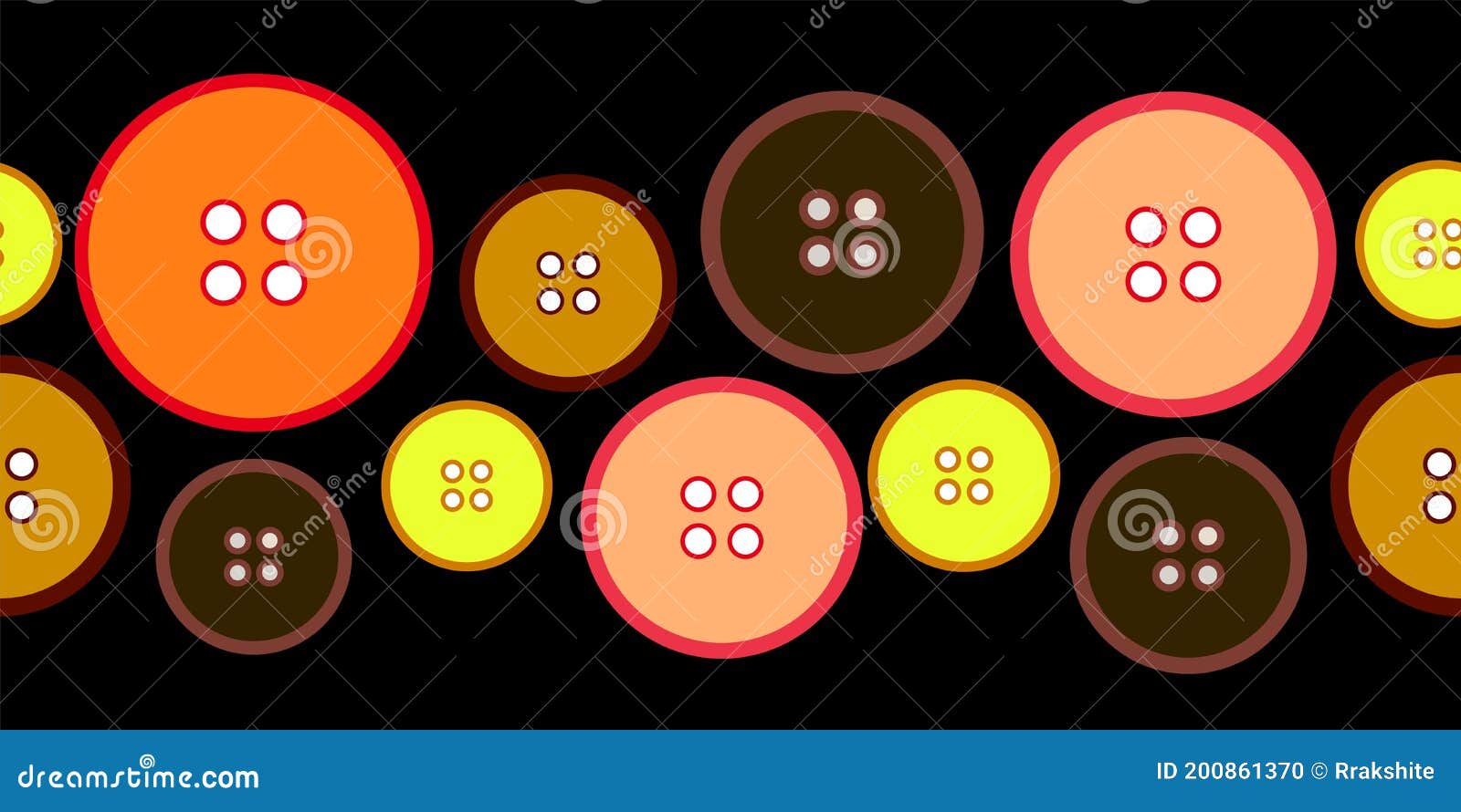 creative seamless    of colourful buttons background borders textures.