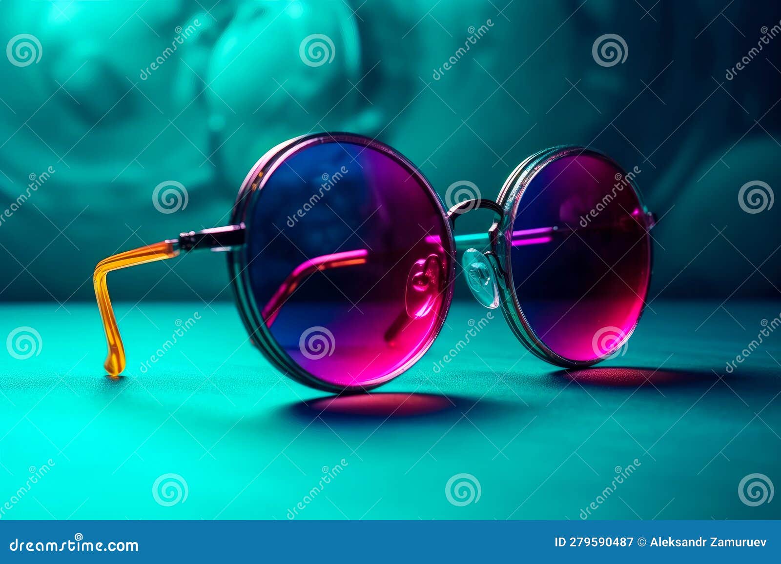CREATIVE SHOOT of SUNGLASSES with COLORFUL BACKGROUND and COOL PROPS