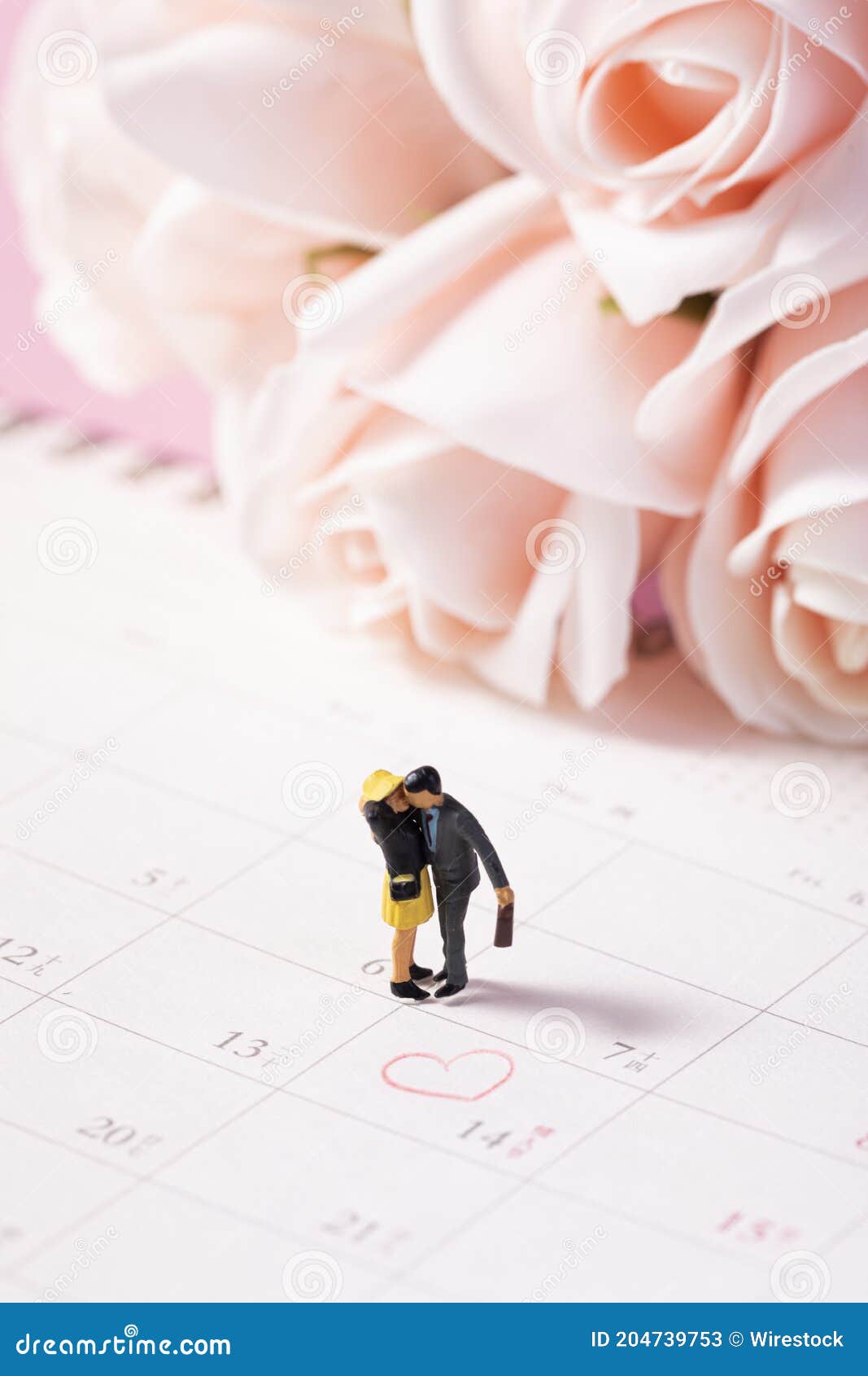 Creative Shot of Valentine S Day Romantic Doll Kissing Couple ...