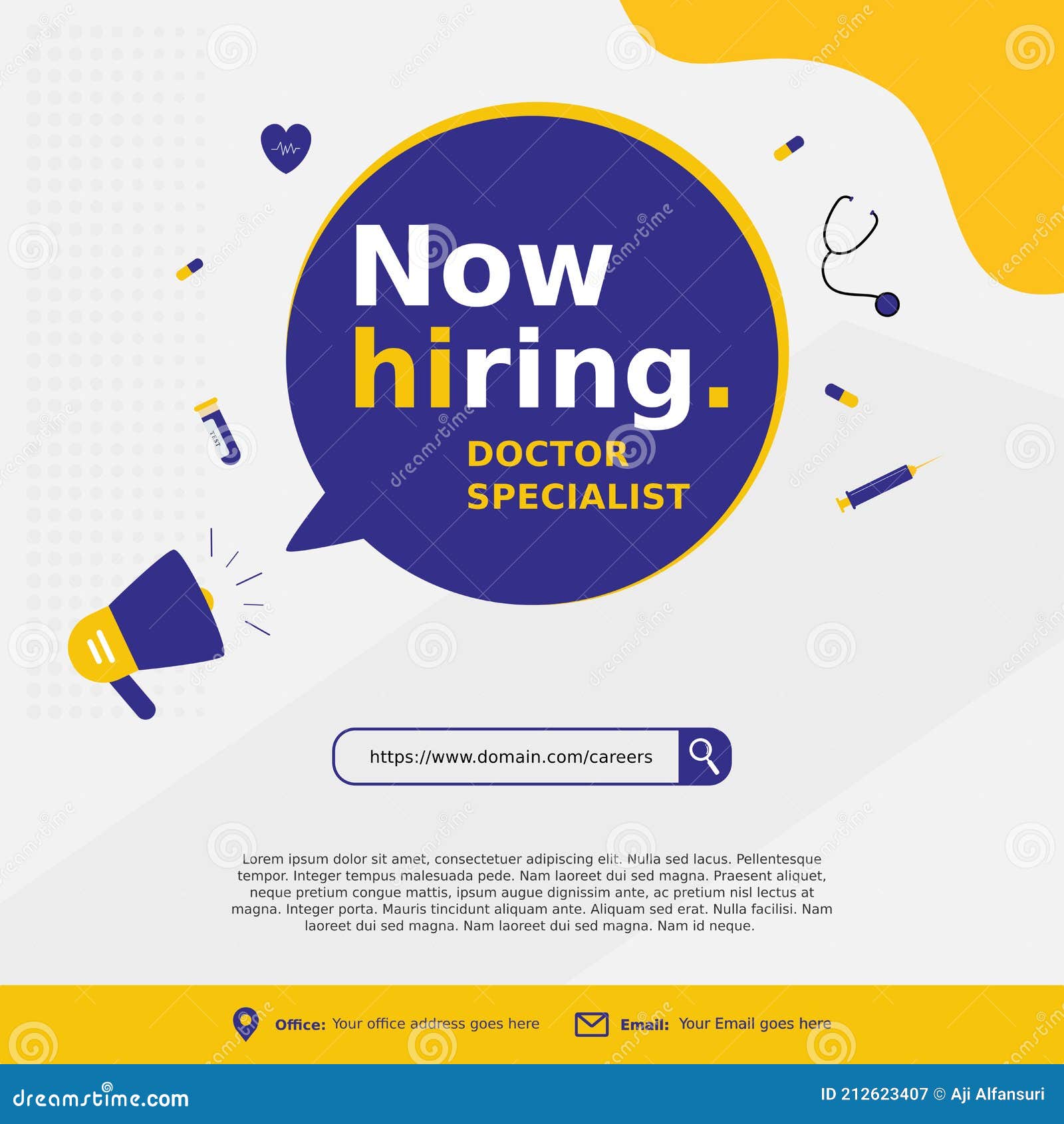 Job Vacancy Templates. We Are Hire Jobs That Are Used On Social Media Content. Digital Advertising Specialist Stock Vector - Illustration Of Announcement, Element: 212623407