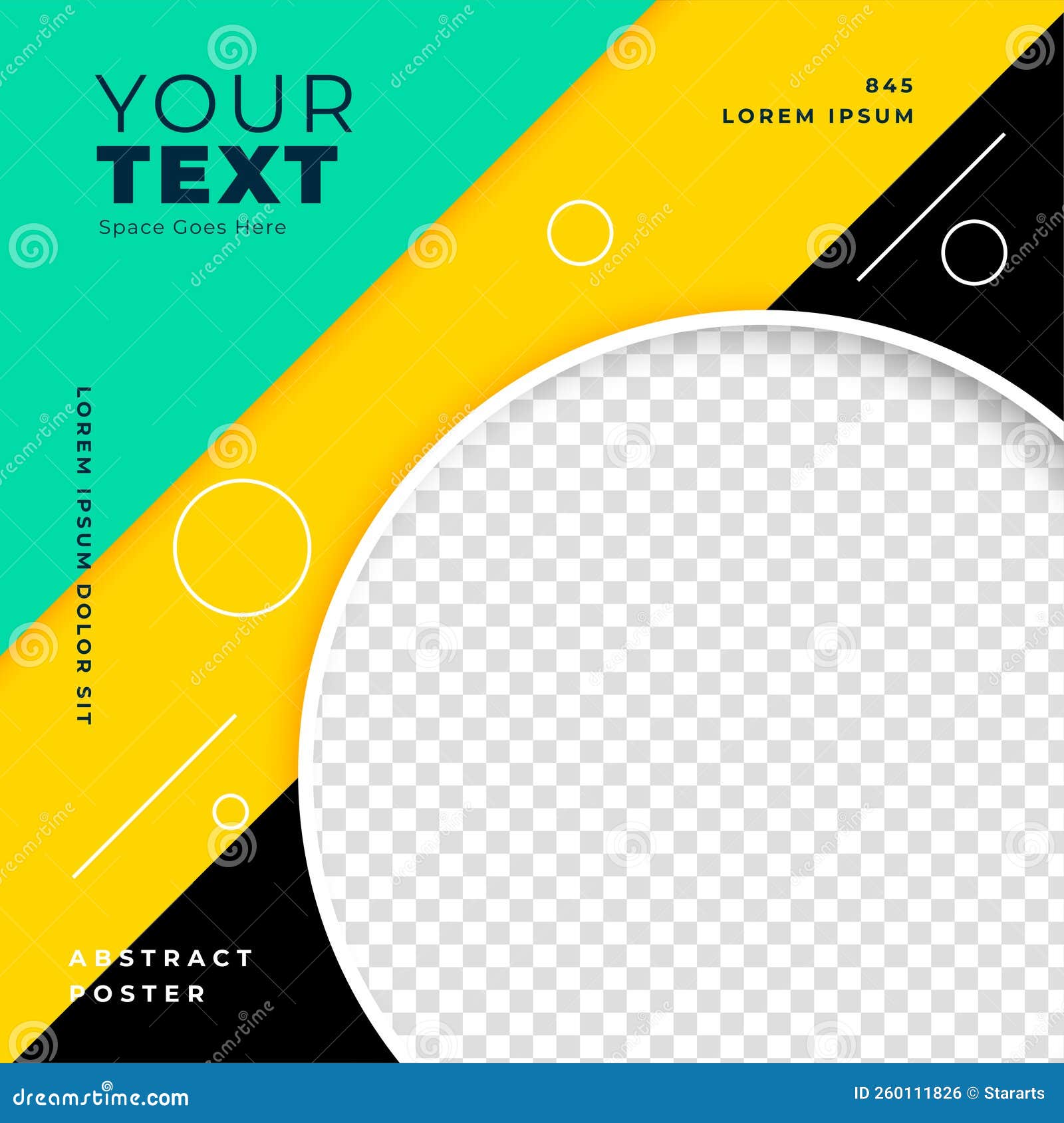 Creative Social Media Poster Design with Image Space Stock Illustration
