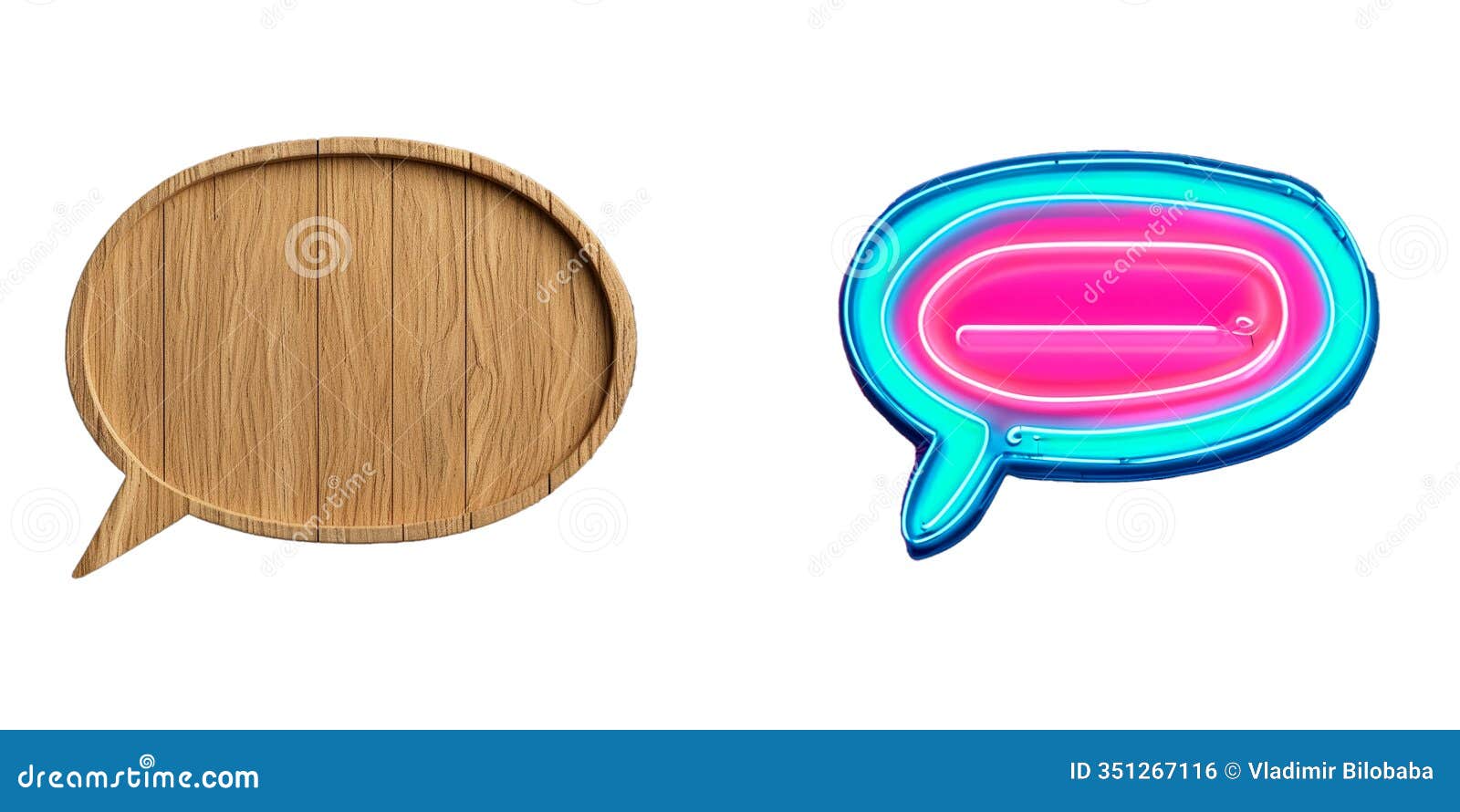 creative speech bubbles in contrasting styles for digital dialogue