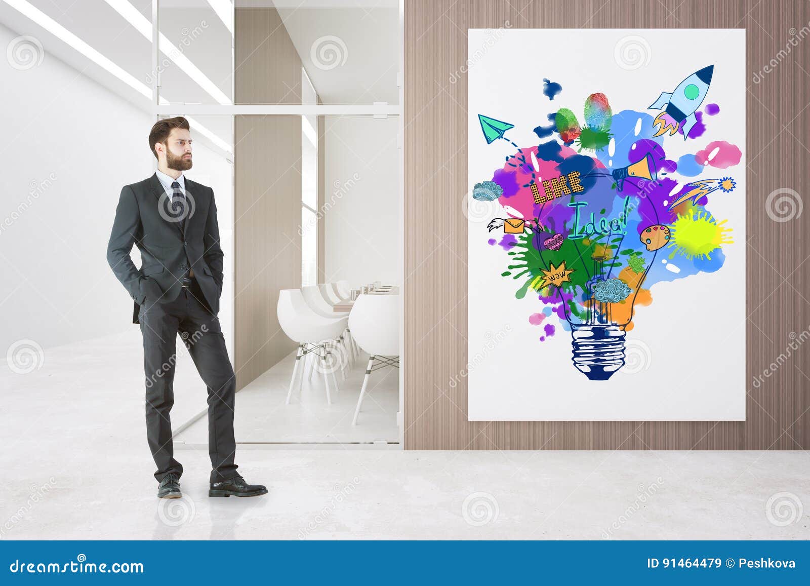 Creative startup concept stock image. Image of background - 91464479