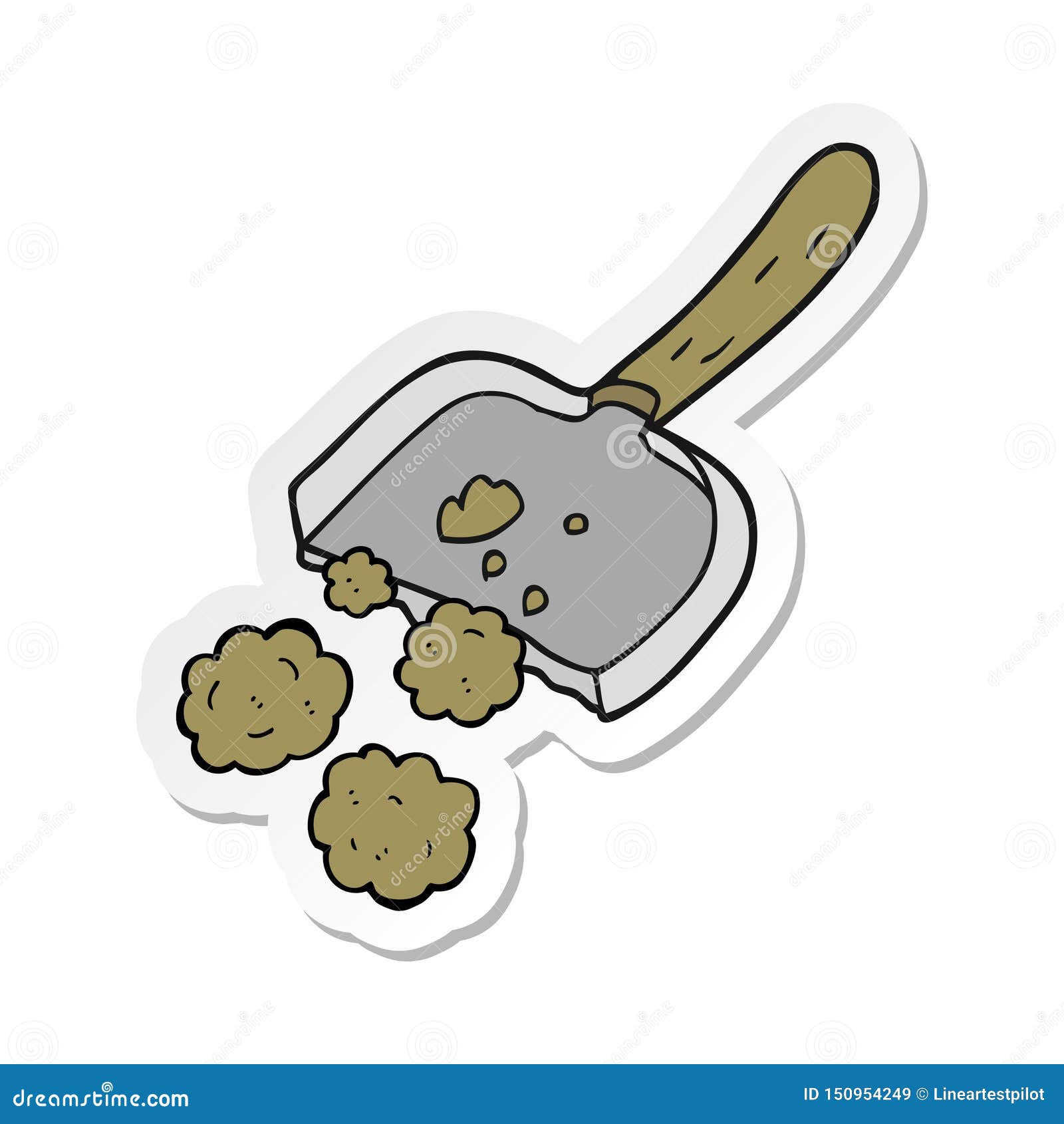 A Creative Sticker of a Cartoon Dust Pan Stock Vector Illustration of