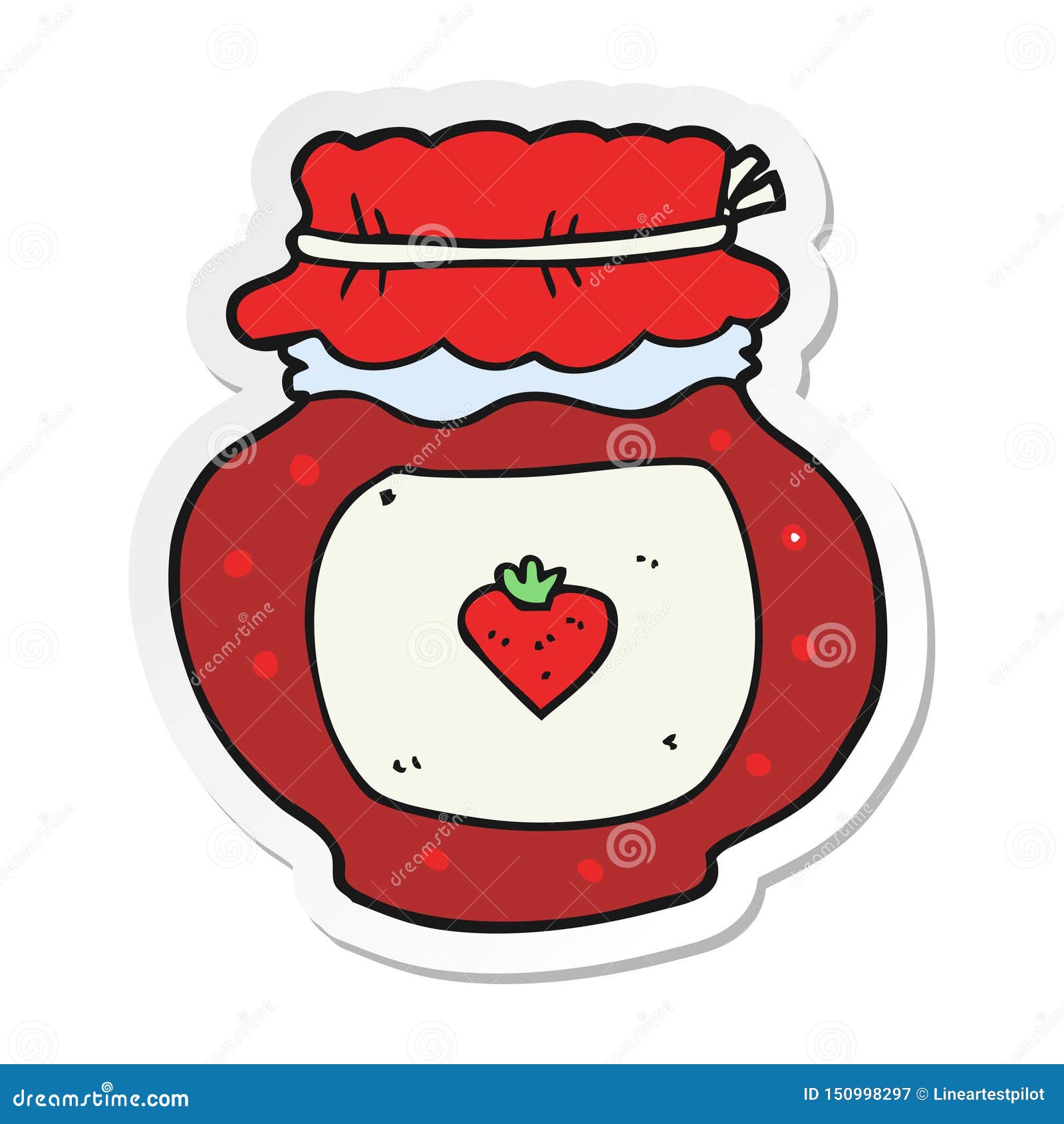 A Creative Sticker of a Cartoon Jam Jar Stock Vector - Illustration of  jelly, drawing: 150998297