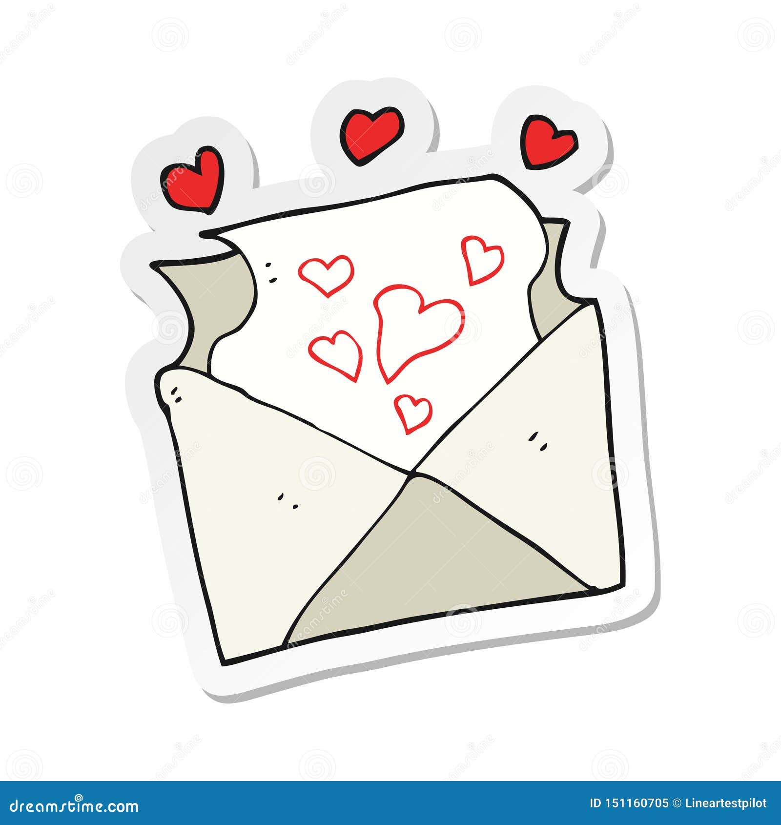 3P4 x Peanuts® Valentine Sticker- Snoopy Love Letter – THREE