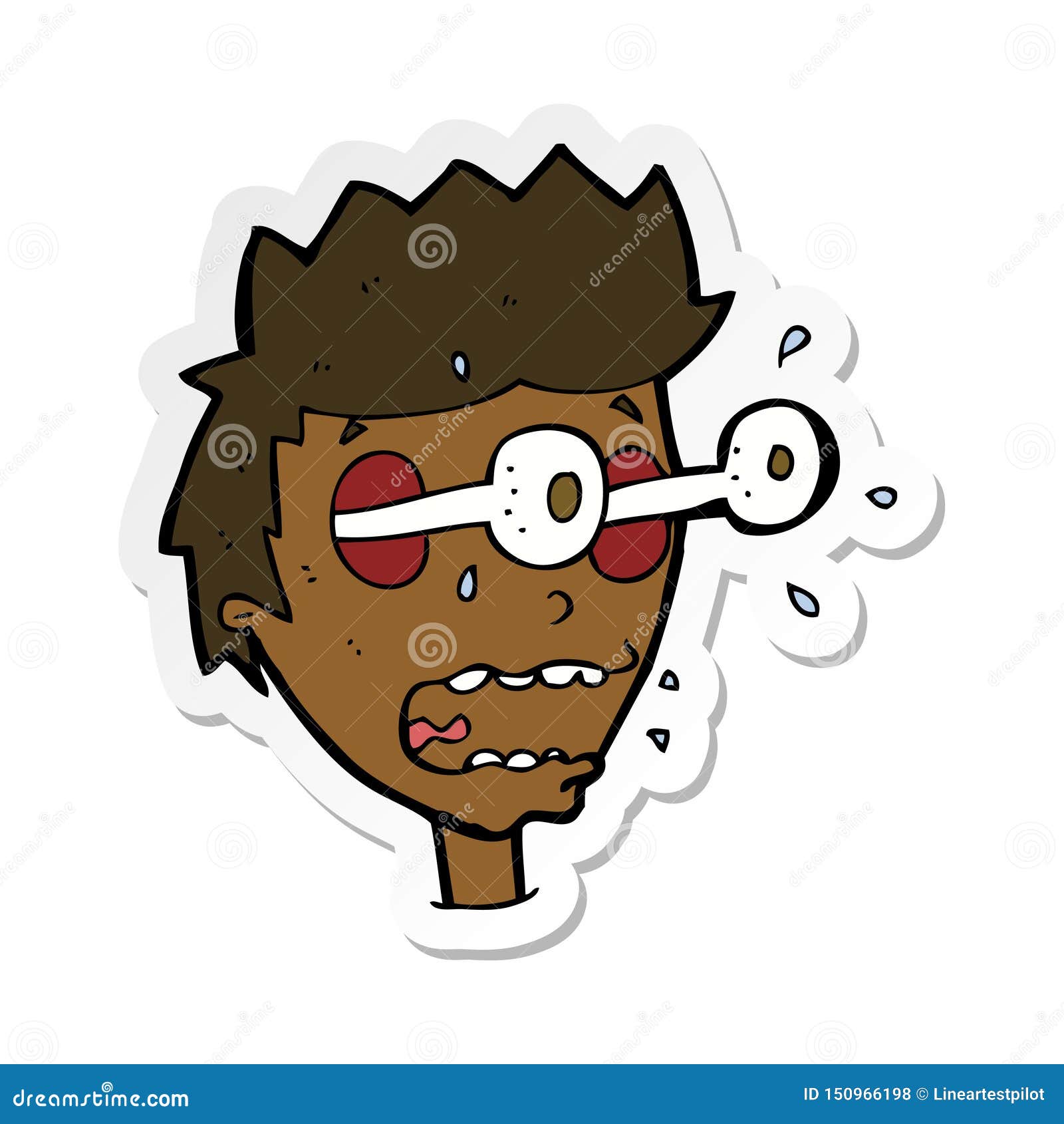 A Creative Sticker of a Cartoon Surprised Man with Eyes Popping Out Stock  Vector - Illustration of icon, sticker: 150966198