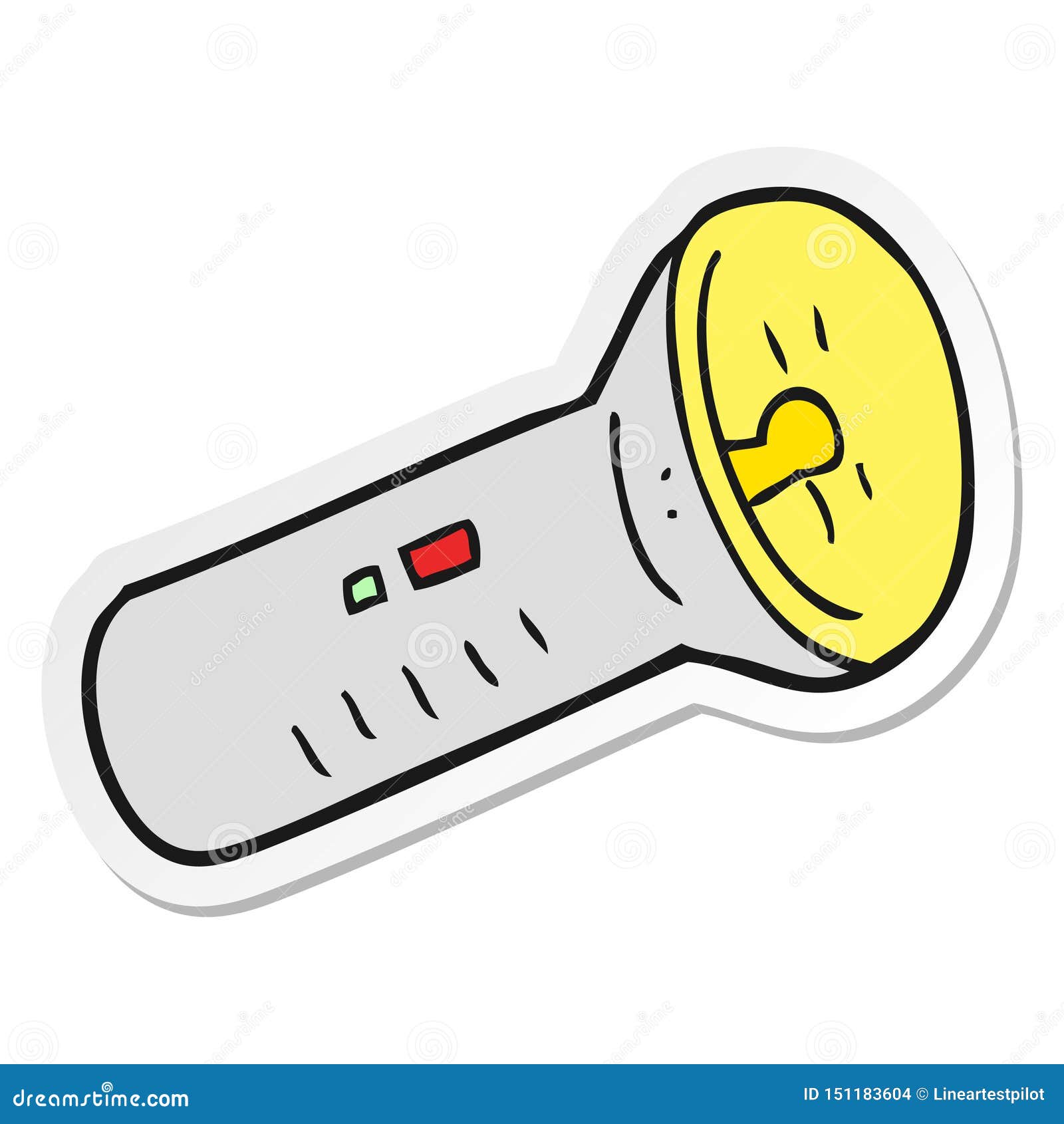 A Creative Sticker of a Cartoon Torch Stock Vector Illustration of clip, torch 151183604