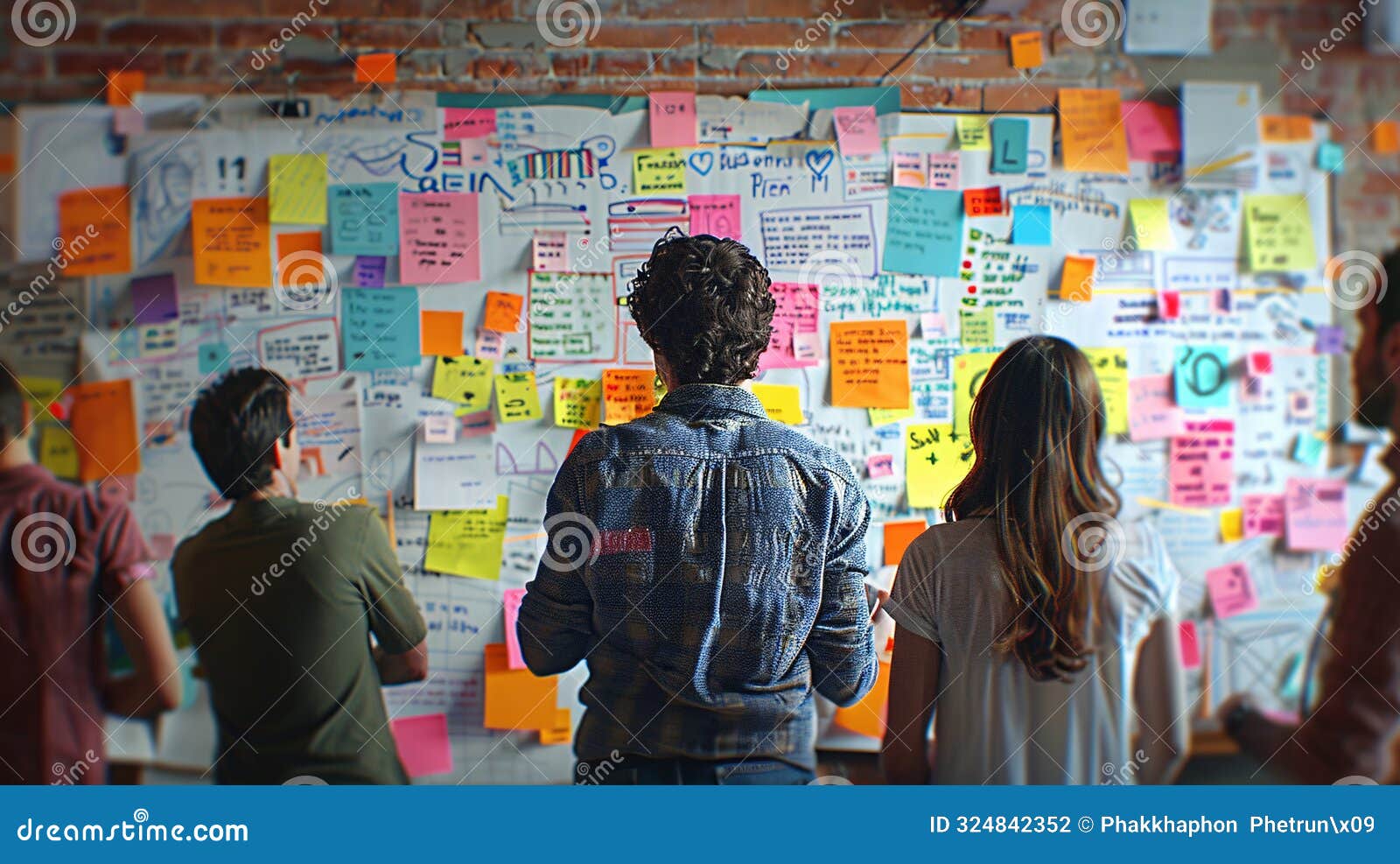 A Creative Team Brainstorming Unique Business Names in a Vibrant